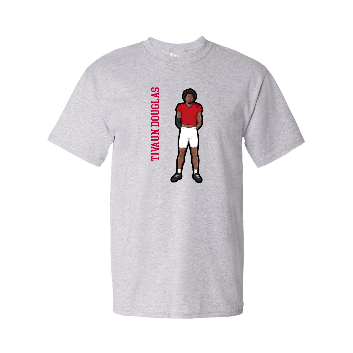 Tee — Name Vertical in Grey