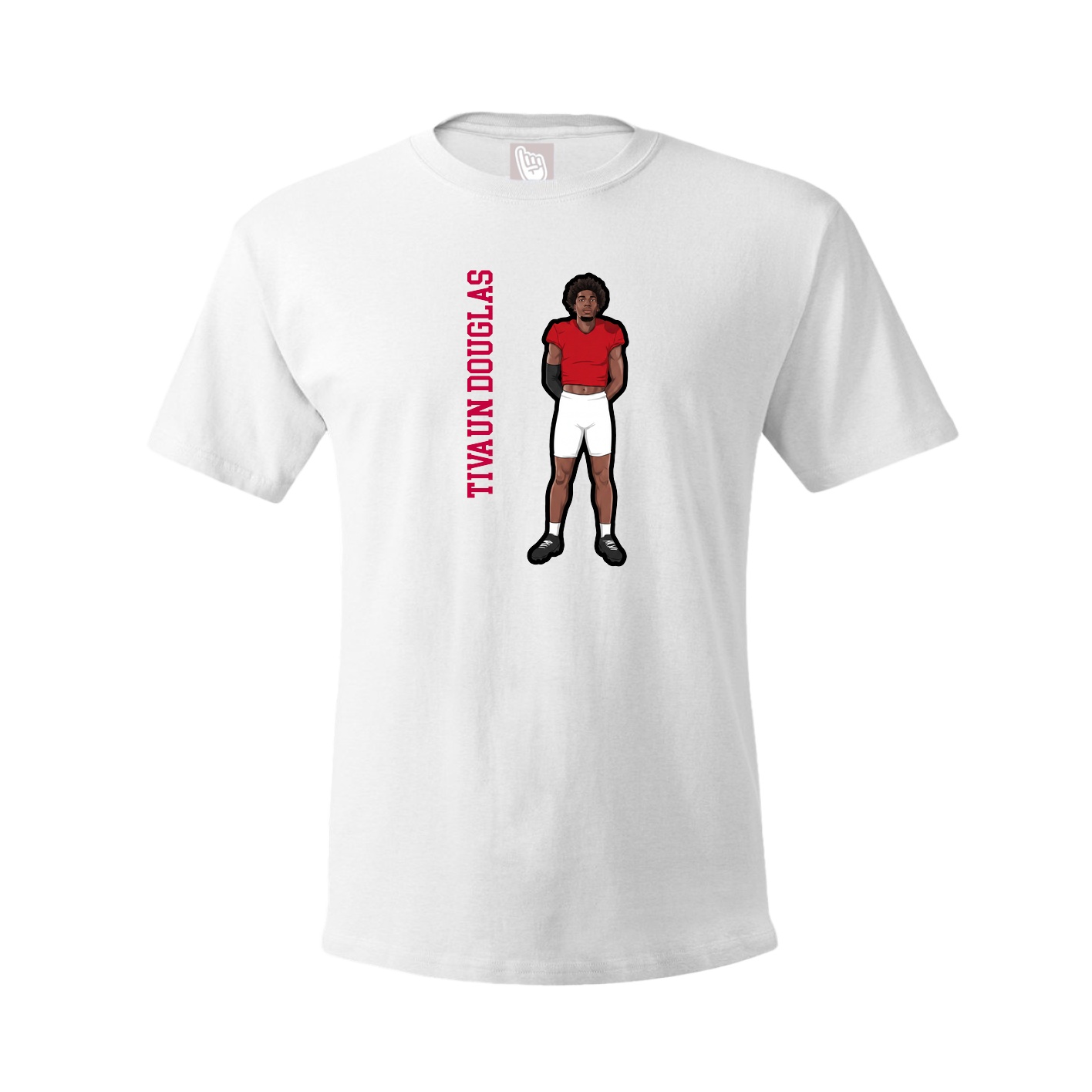 Youth Tee — Name Vertical in White