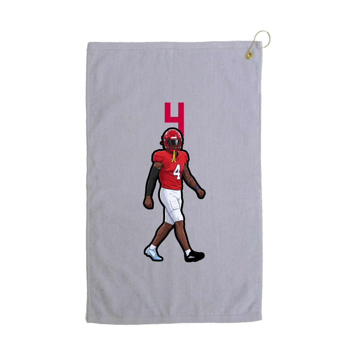 Golf Towel — Number Top in Grey