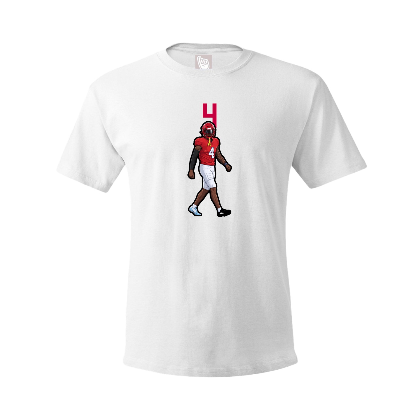 Youth Tee — Number Top in White