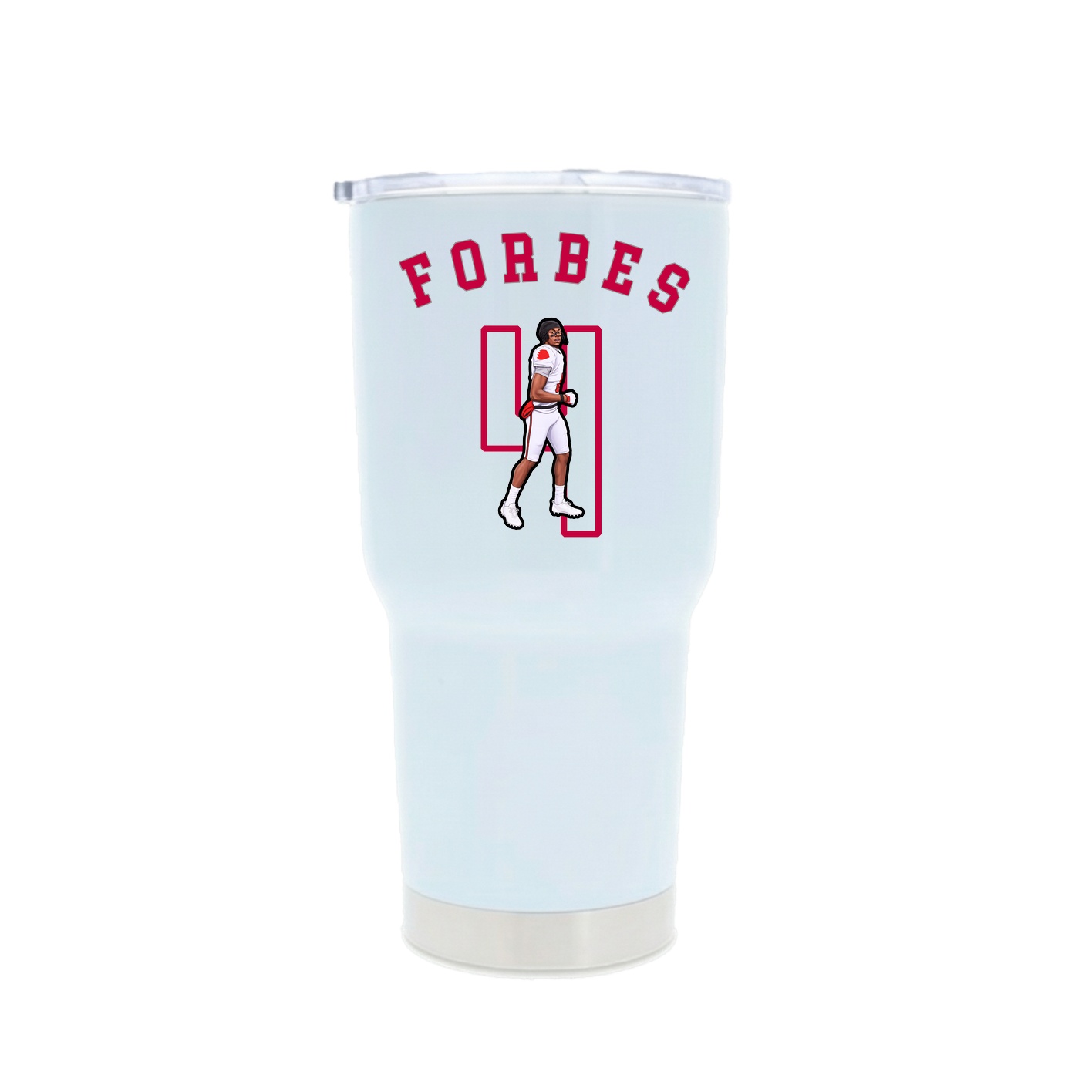 30oz Stainless Steel Tumbler — Shirsey Arch in White