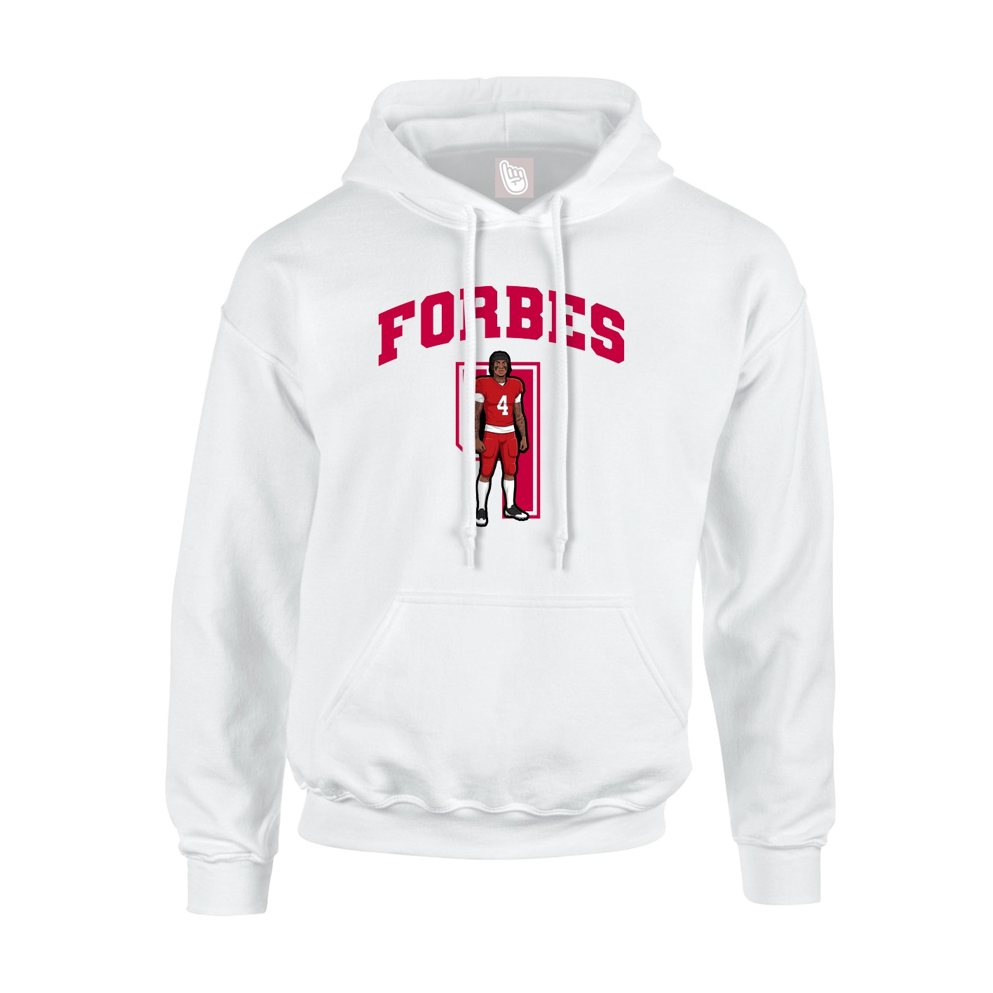 Youth Hoodie — Number in White