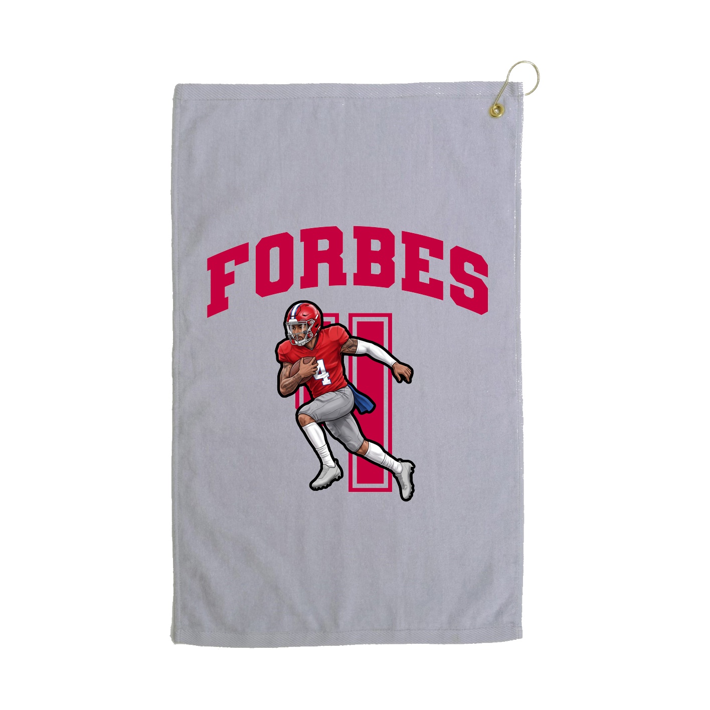 Golf Towel — Number in Grey