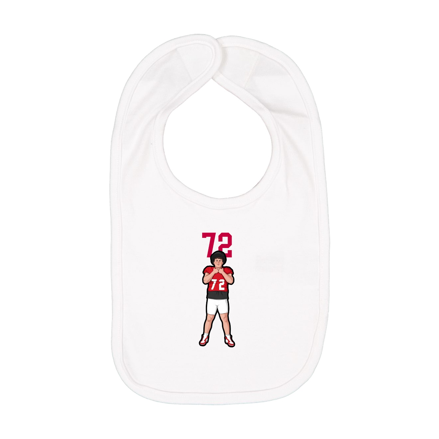Infant Bib — Number Top in White