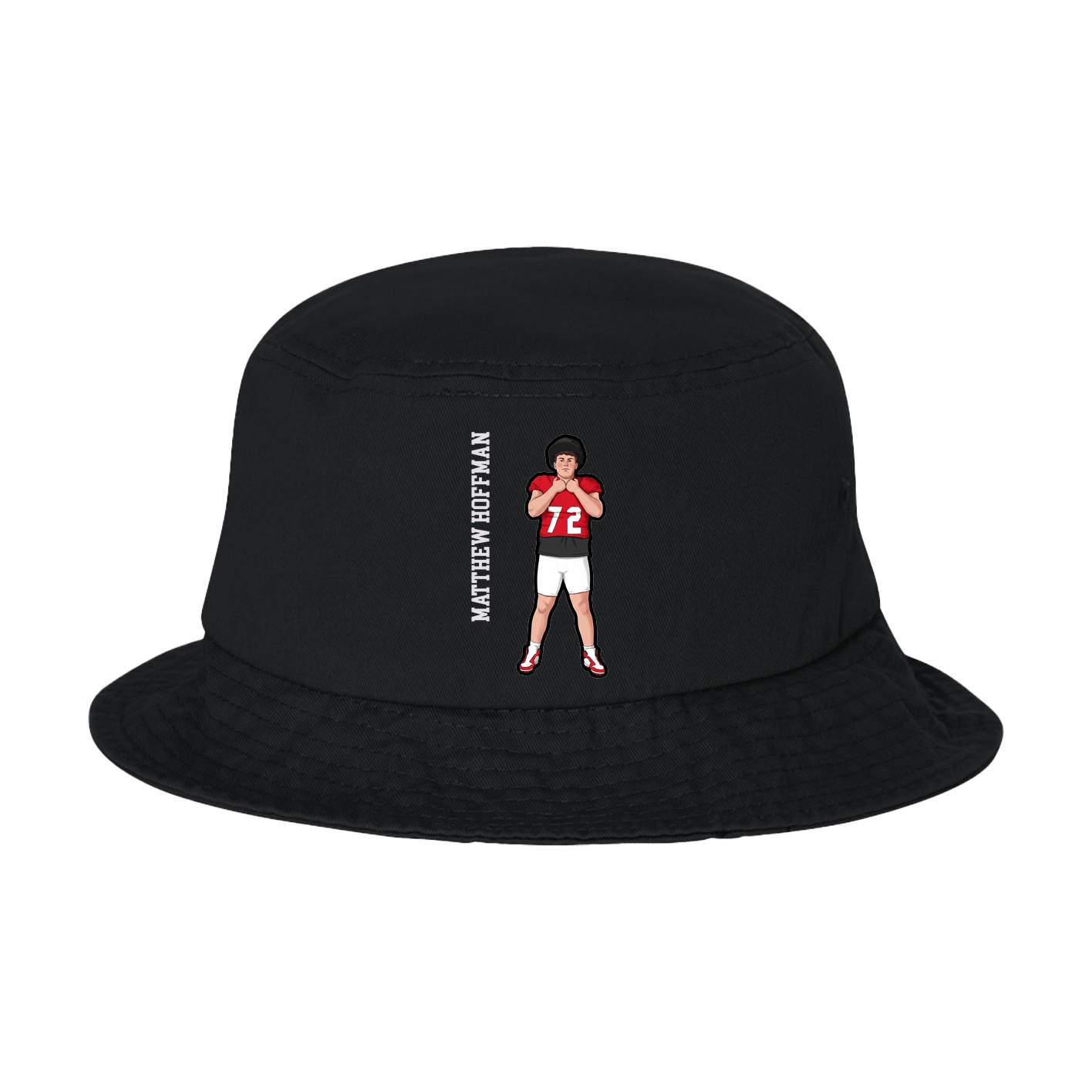 Bucket Cap — Name Vertical in Black