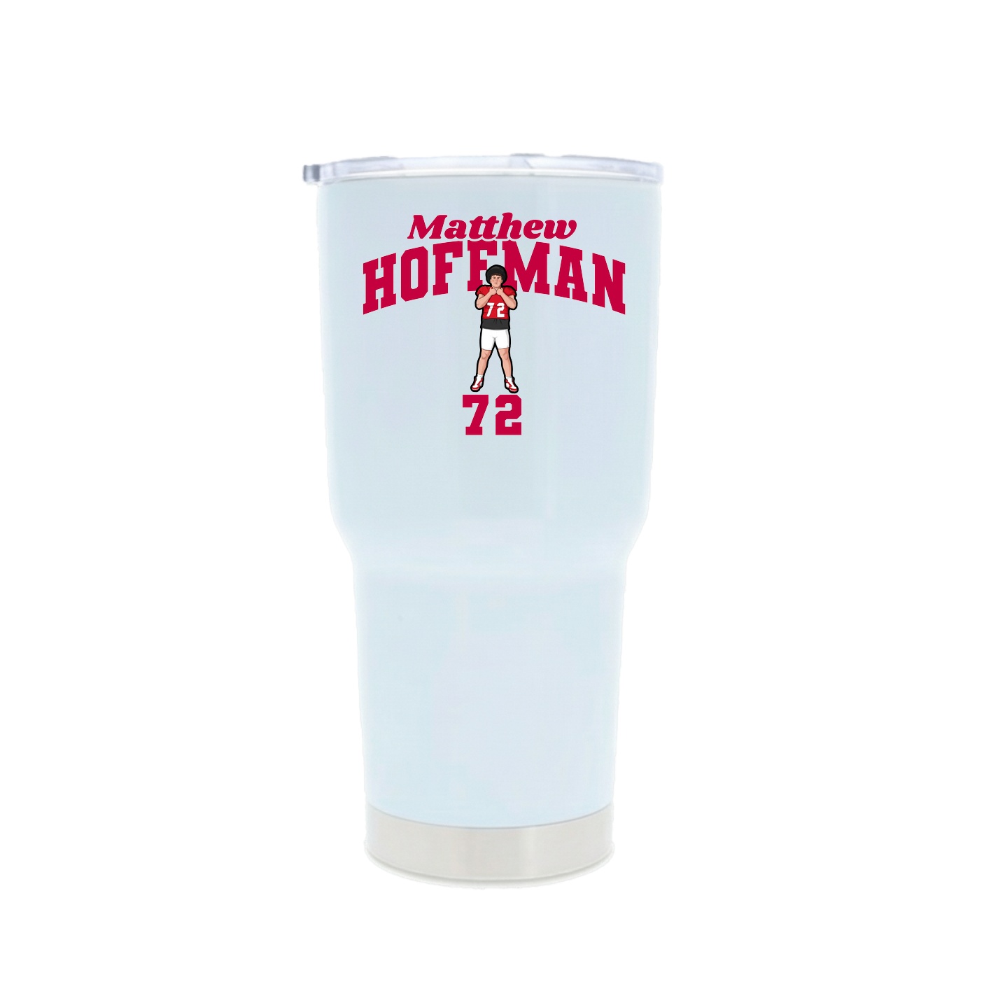 30oz Stainless Steel Tumbler — Signature Arch in White
