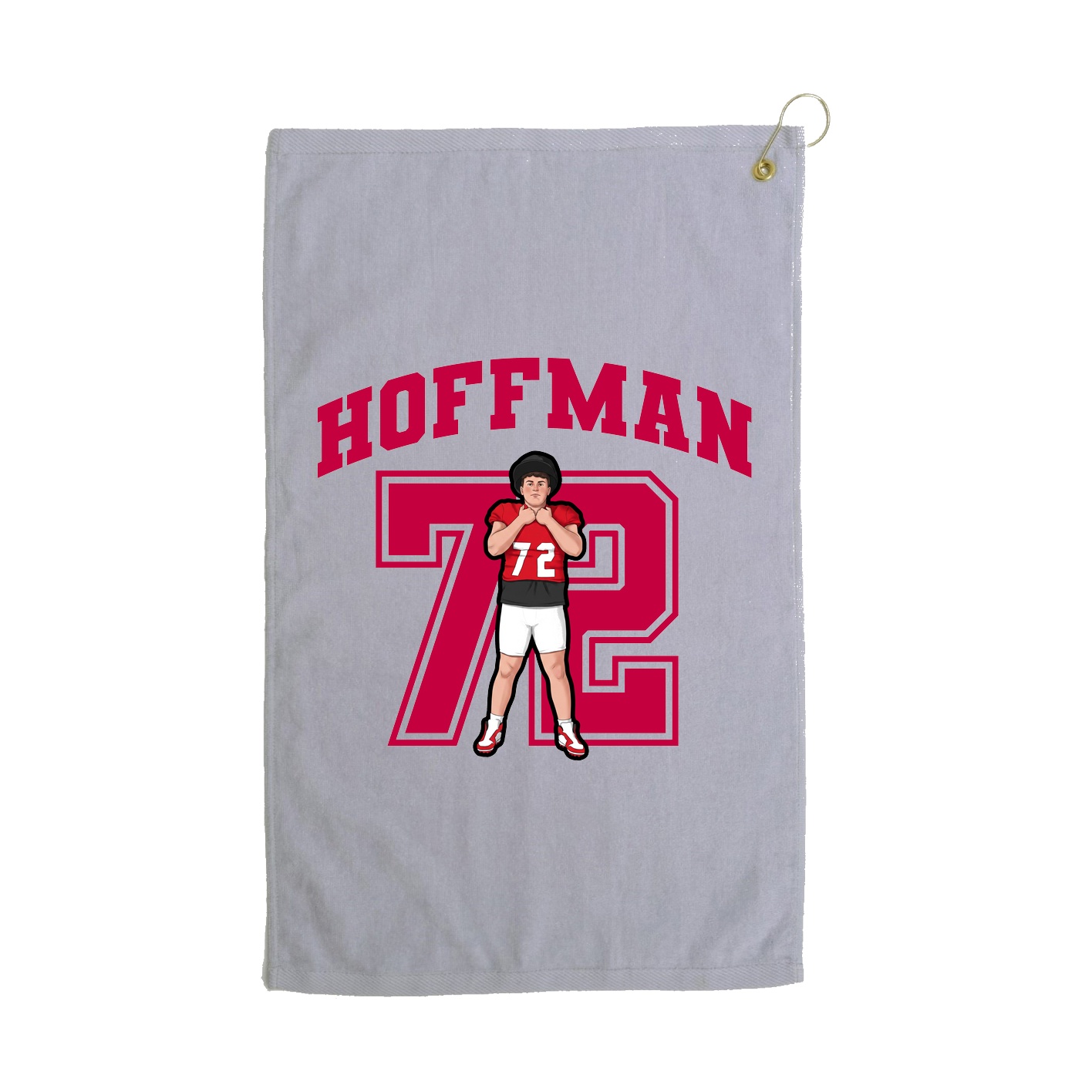 Golf Towel — Number in Grey
