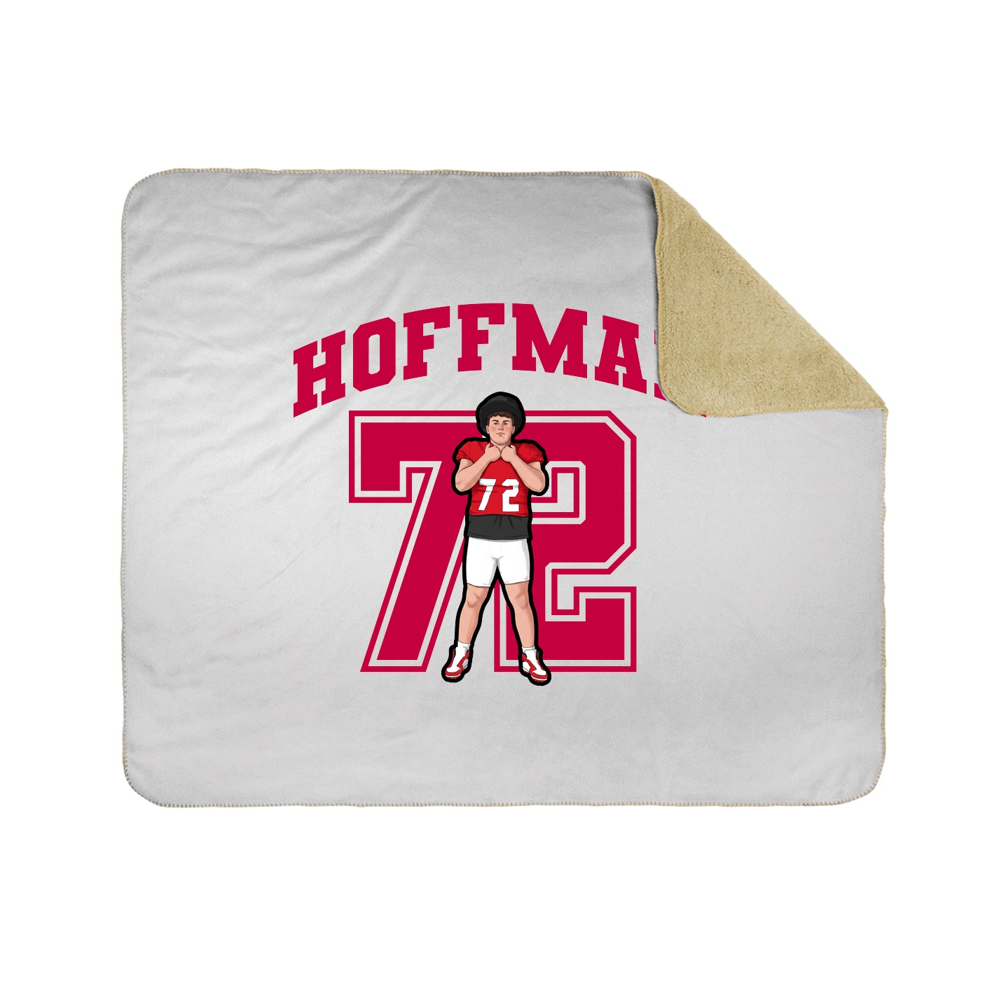 Throw Blanket — Number in White