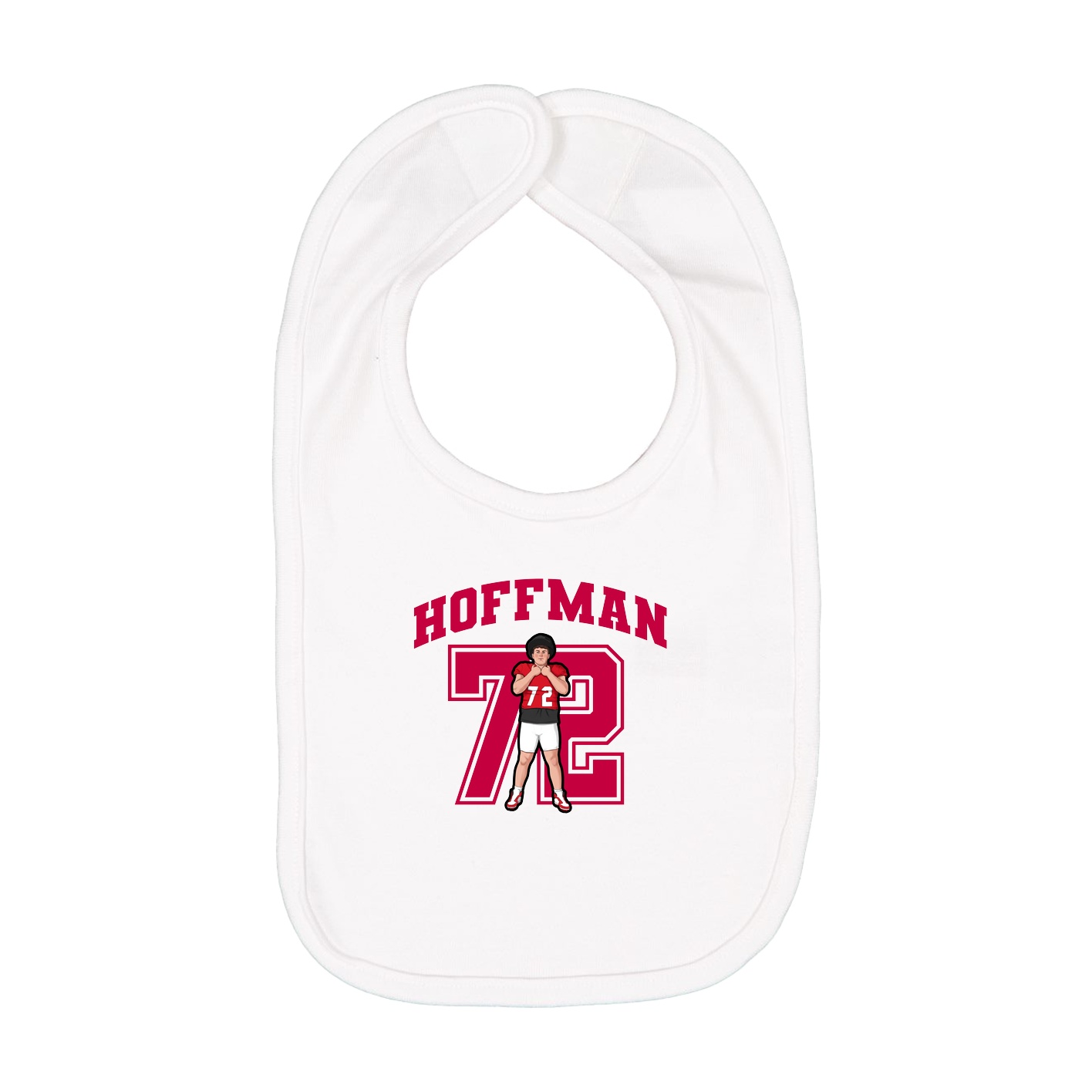 Infant Bib — Number in White