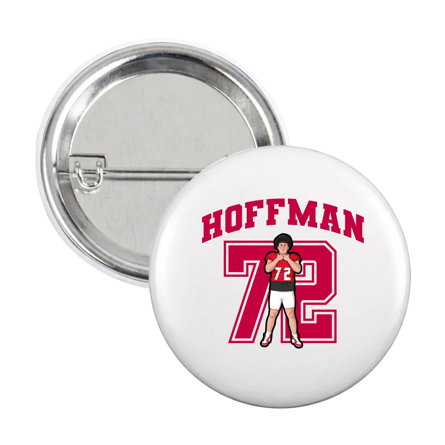 Game Day Button — Number in White