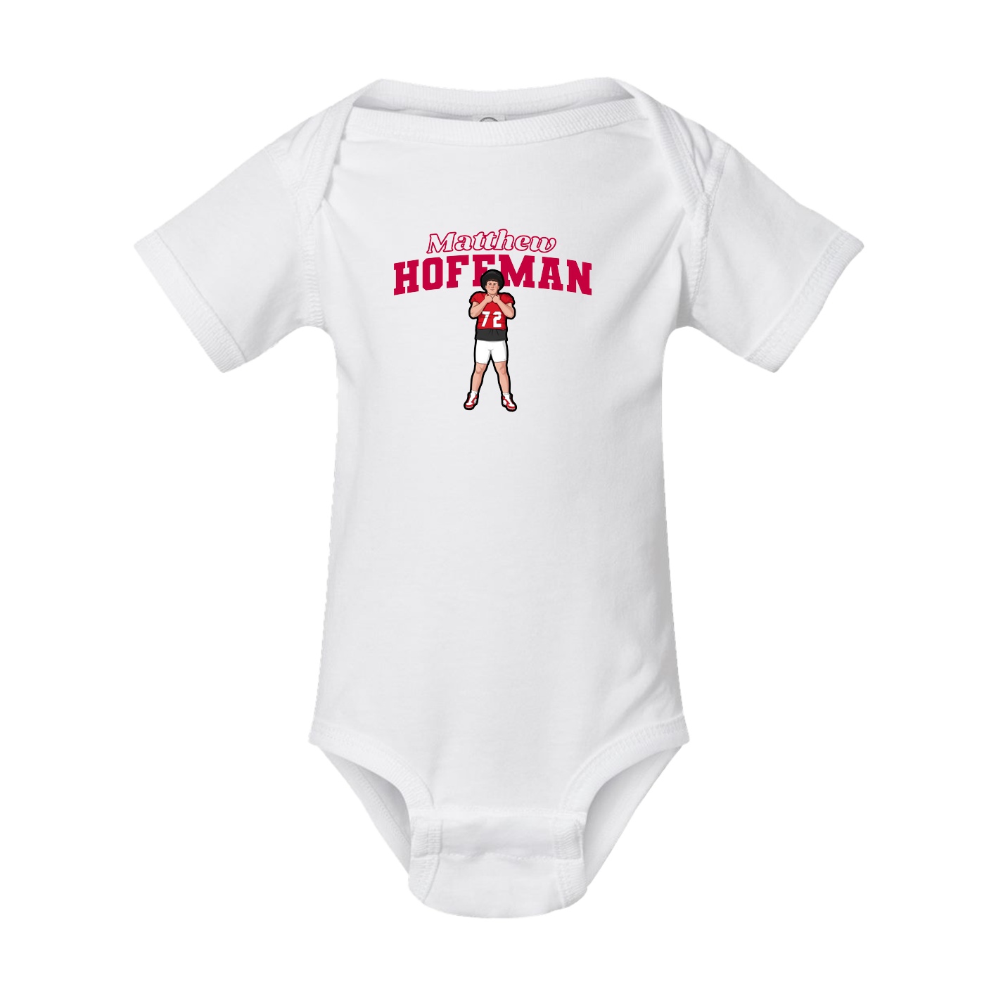 Baby Onesie — Name Arch in White
