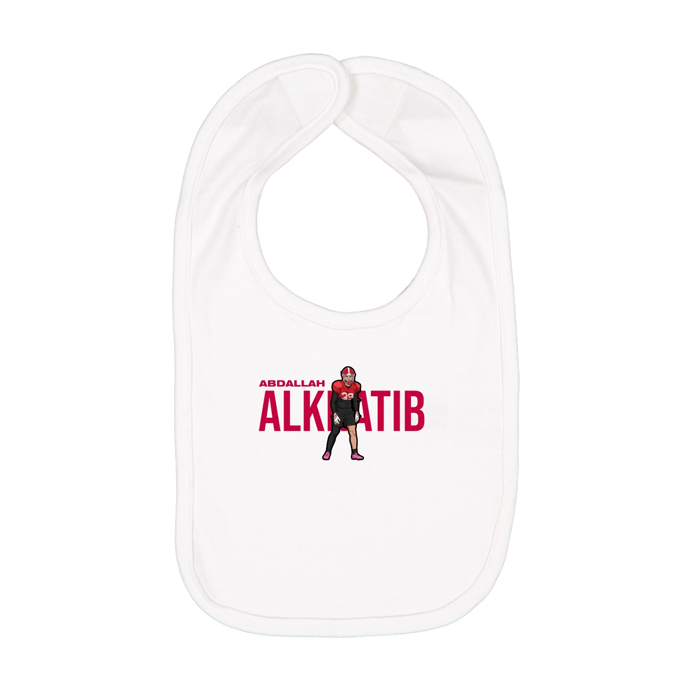 Infant Bib — Player Name in White