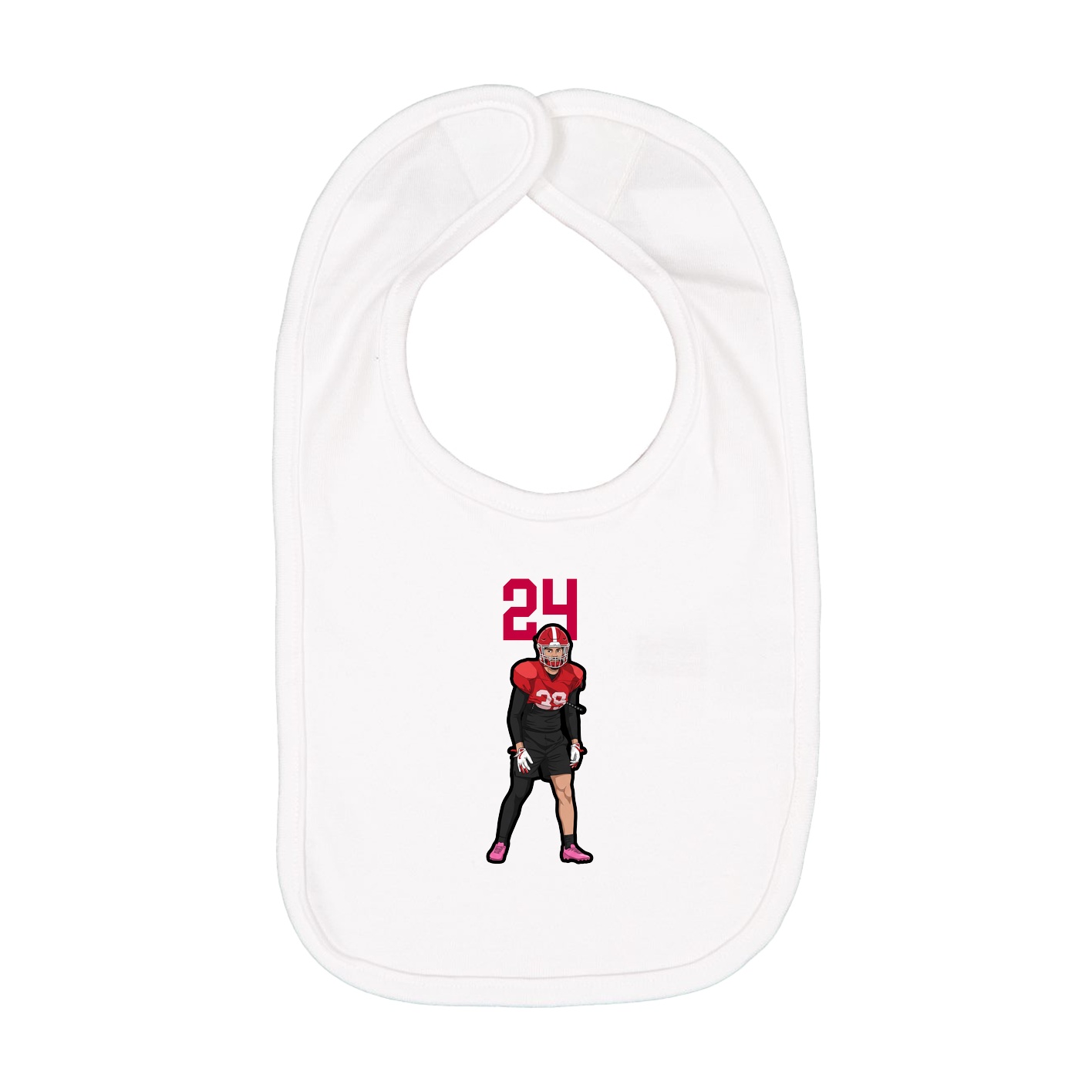Infant Bib — Number Top in White