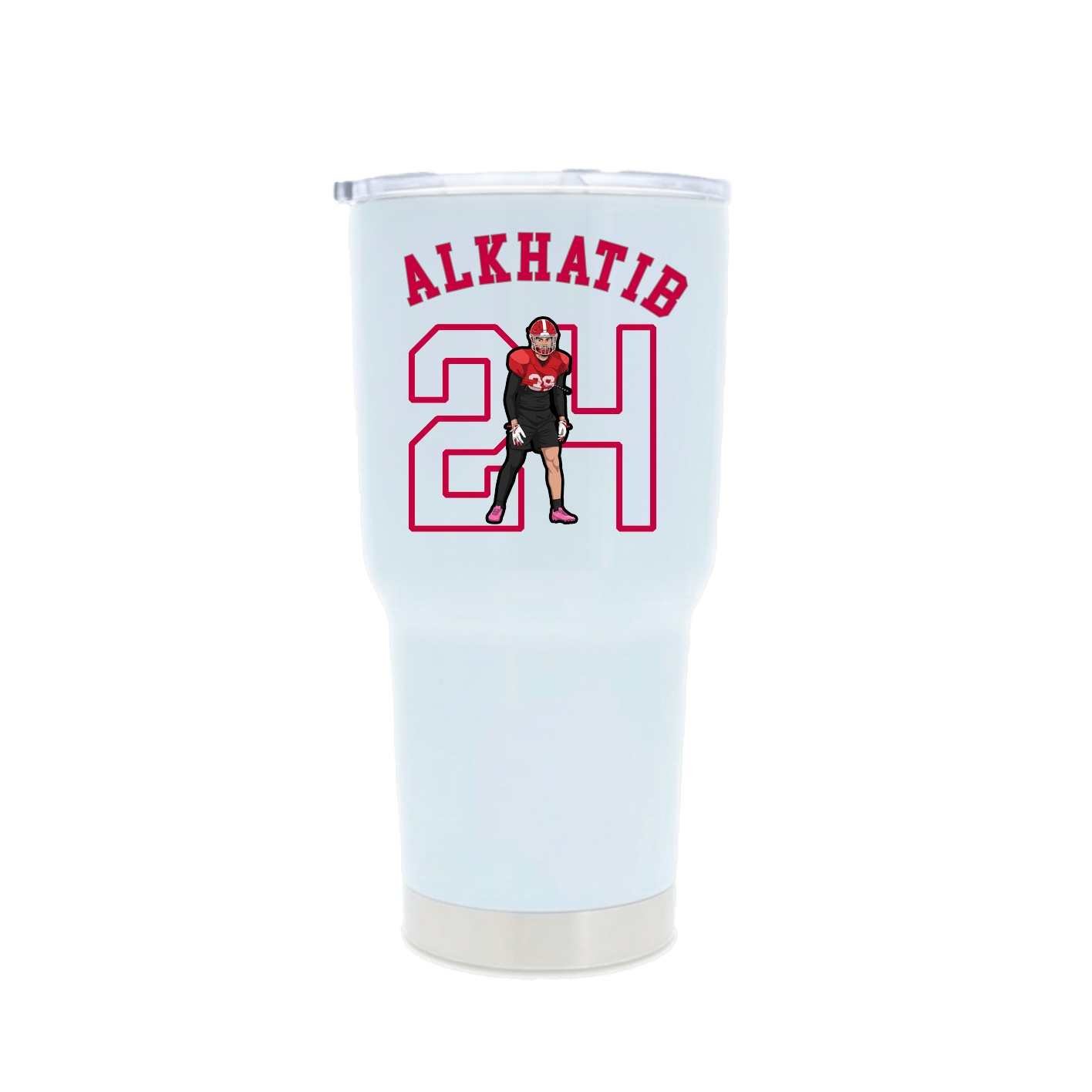 30oz Stainless Steel Tumbler — Shirsey Arch in White