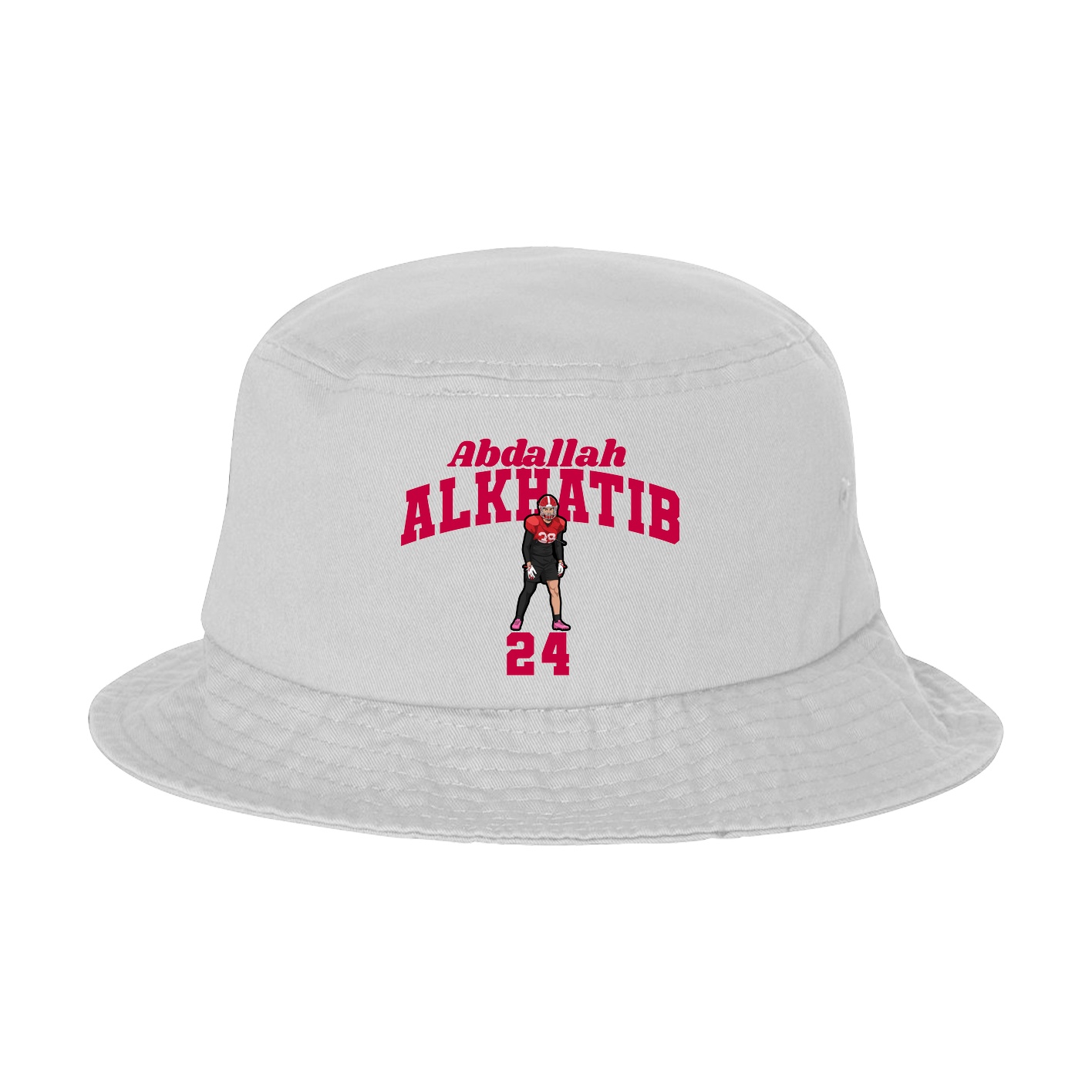 Bucket Cap — Signature Arch in White