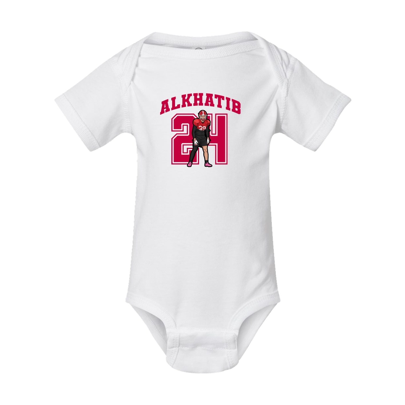Baby Onesie — Number in White