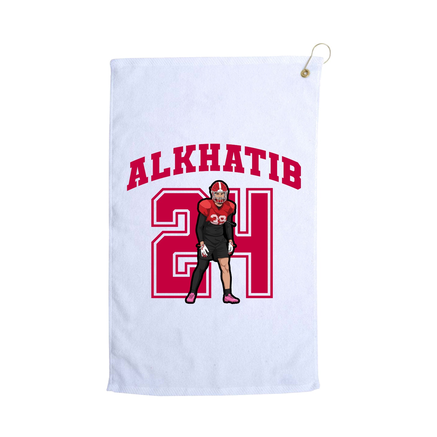 Golf Towel — Number in White