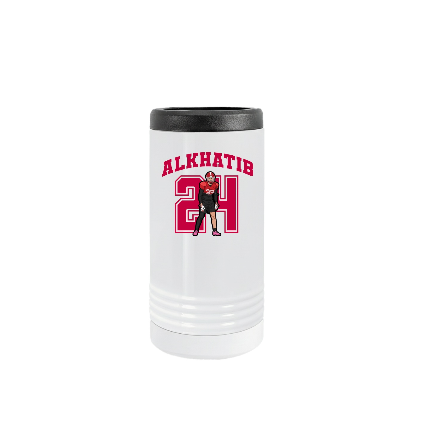 Slim Beverage Holder — Number in White