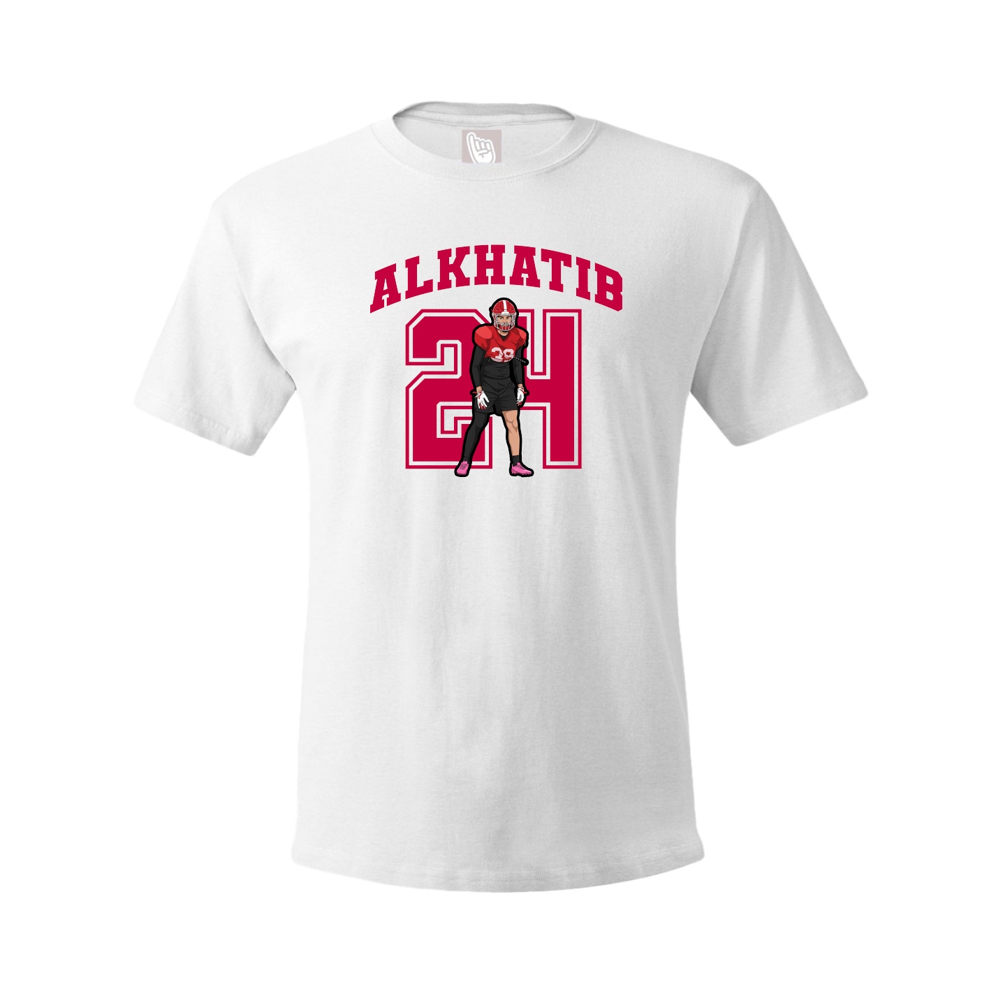 Youth Tee — Number in White