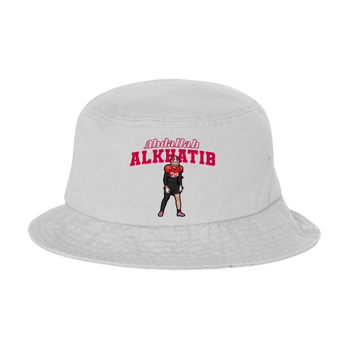 Bucket Cap — Name Arch in White