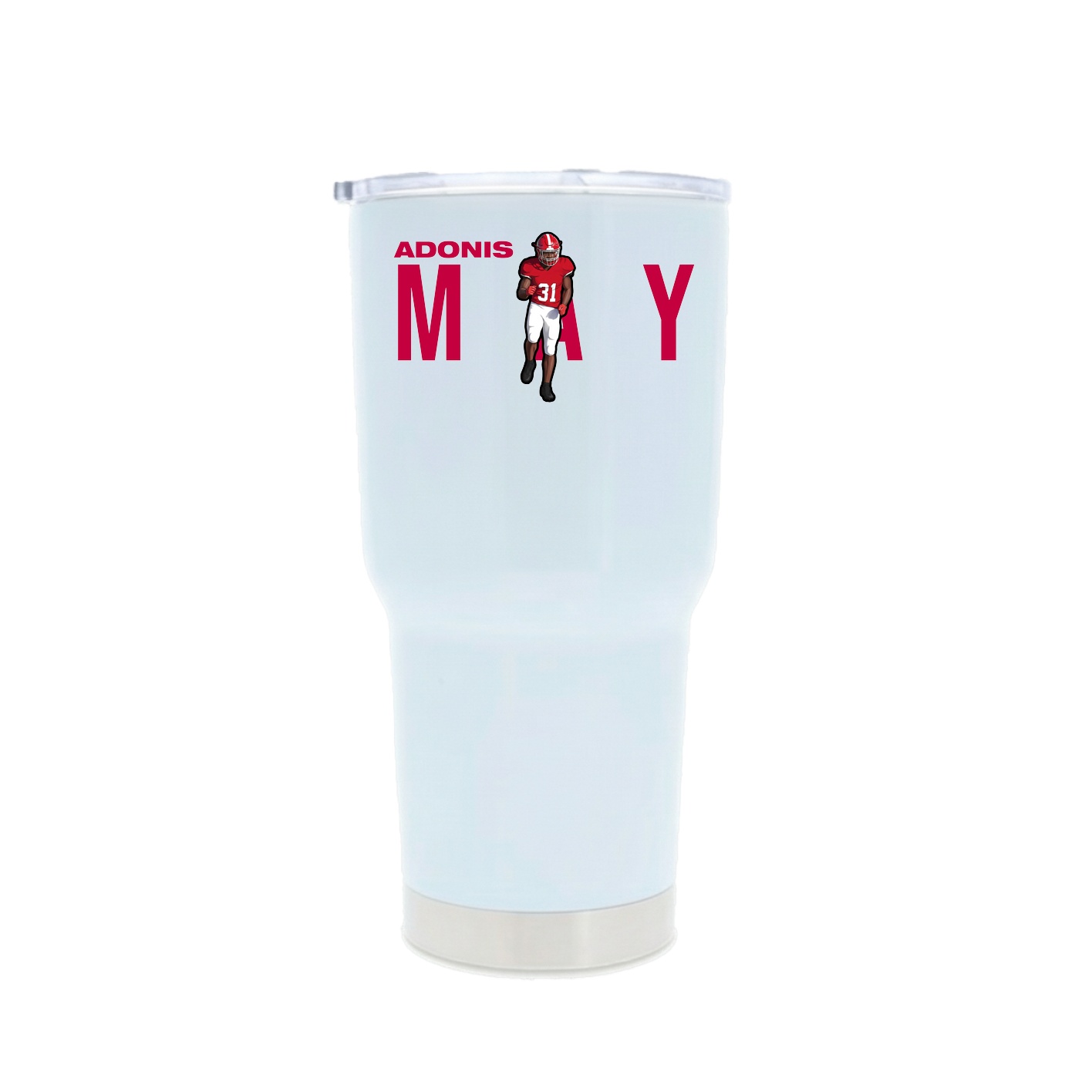 30oz Stainless Steel Tumbler — Player Name in White