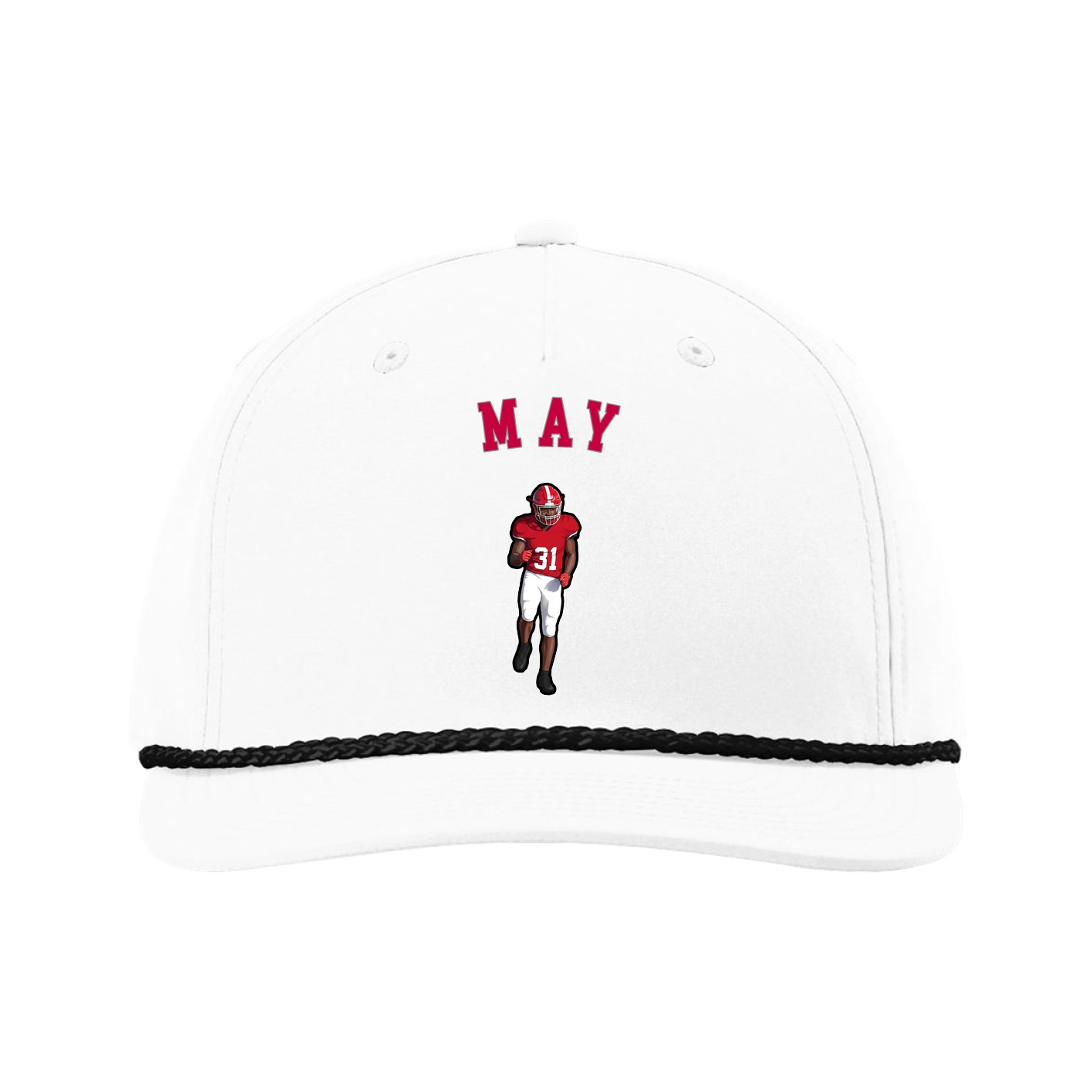 Five-Panel Classic Rope Cap — Shirsey Arch in White