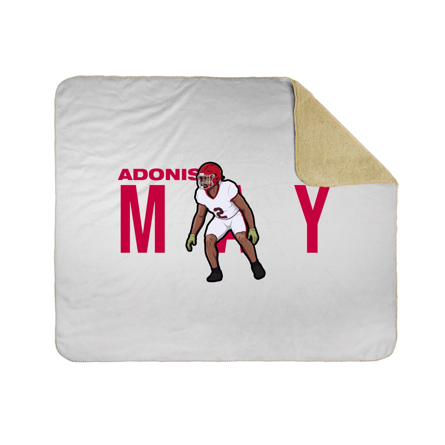 Throw Blanket — Player Name in White