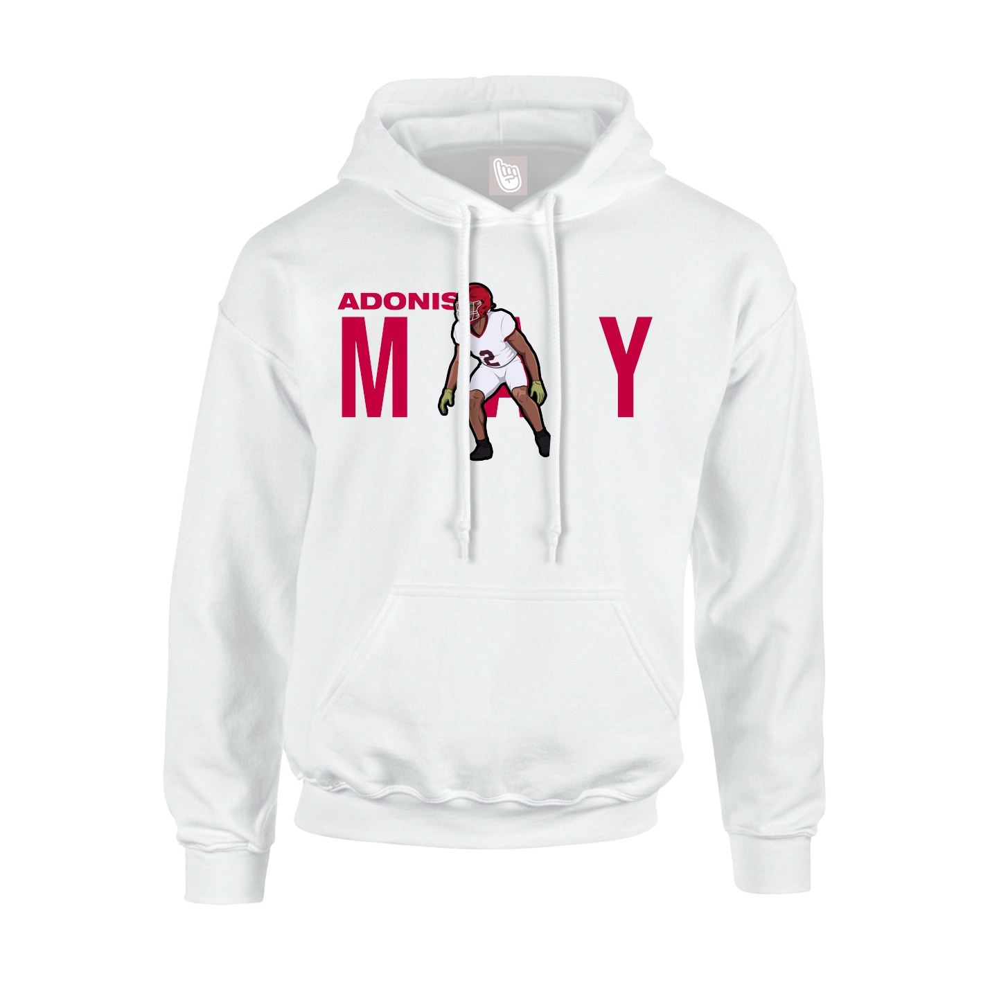 Youth Hoodie — Player Name in White