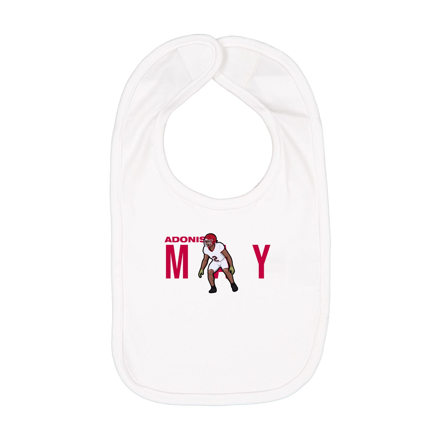 Infant Bib — Player Name in White