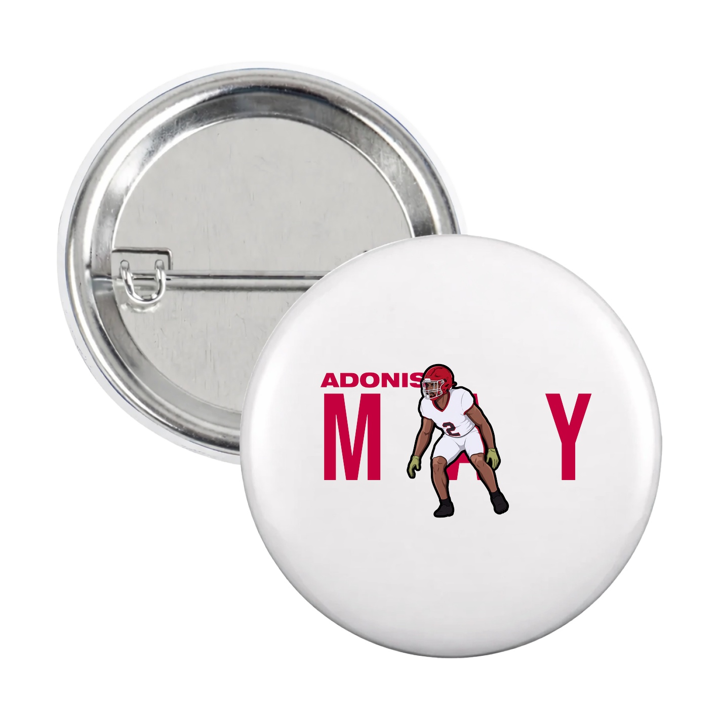 Game Day Button — Player Name in White
