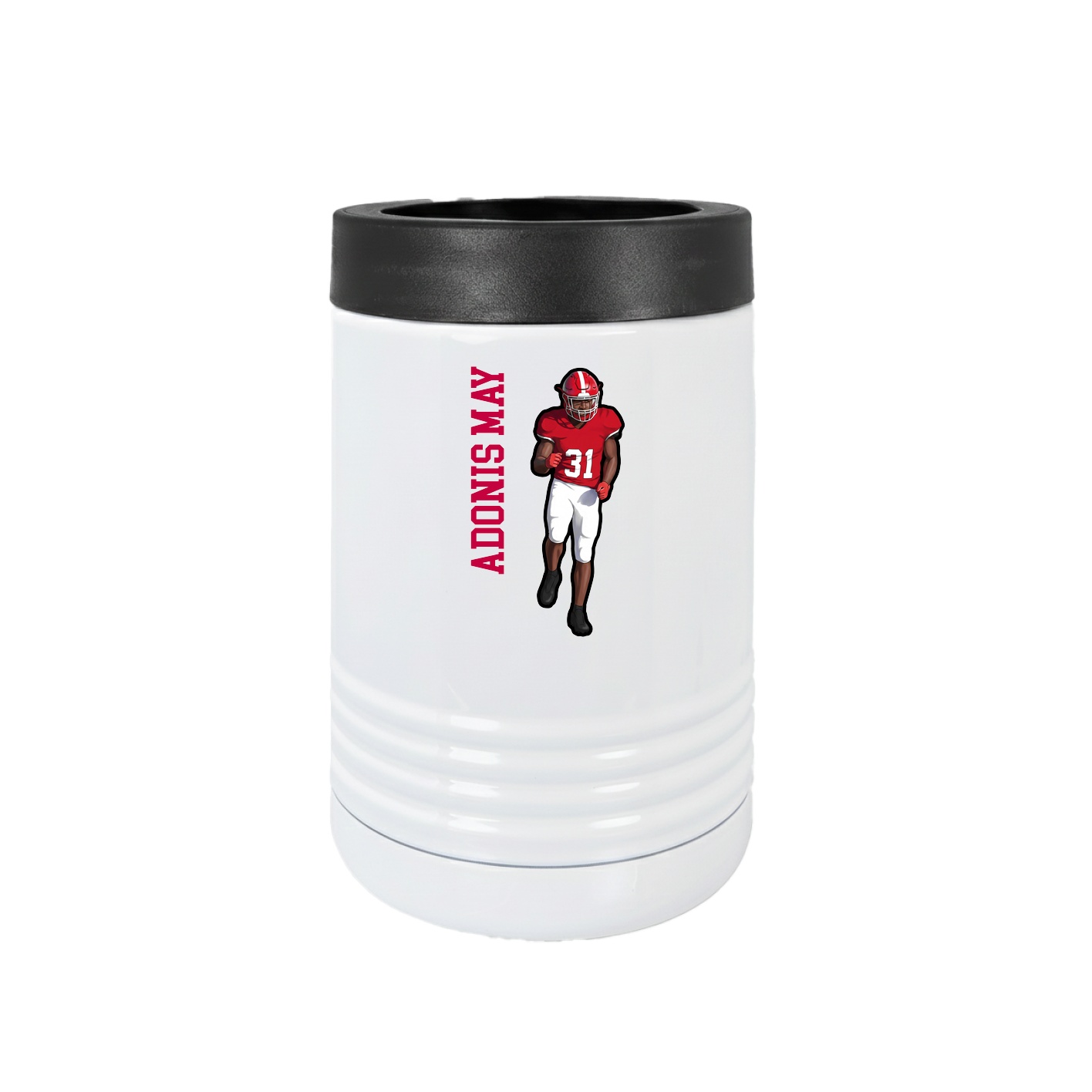 Beverage Holder — Name Vertical in White