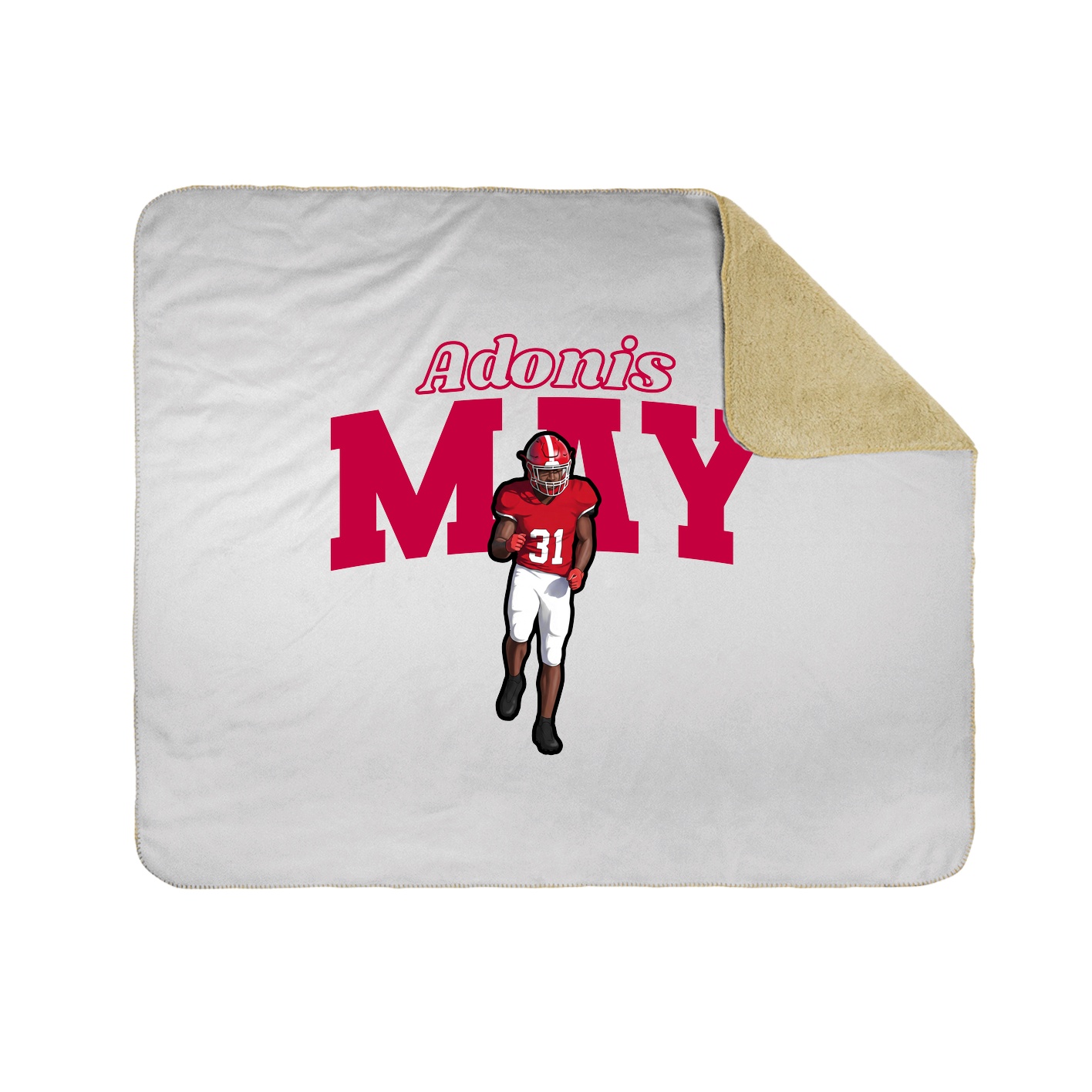 Throw Blanket — Name Arch in White
