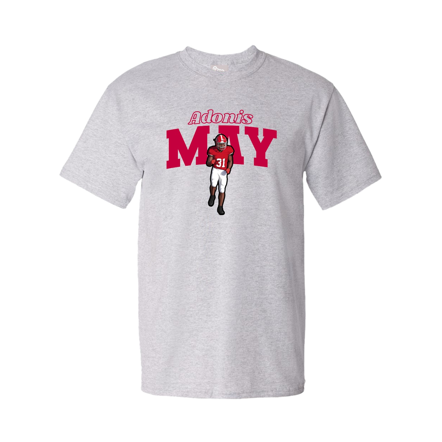 Youth Tee — Name Arch in Grey