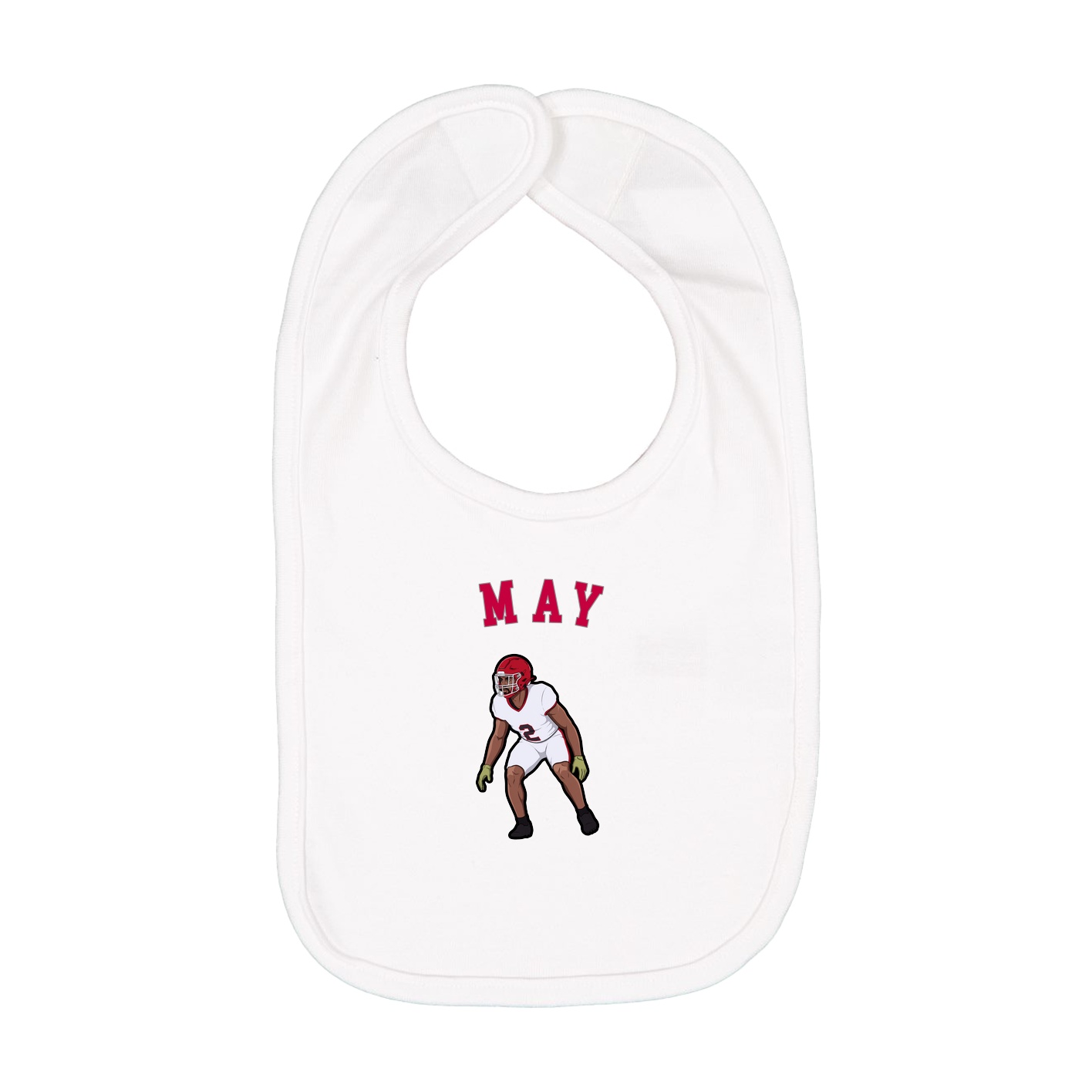 Infant Bib — Shirsey Arch in White