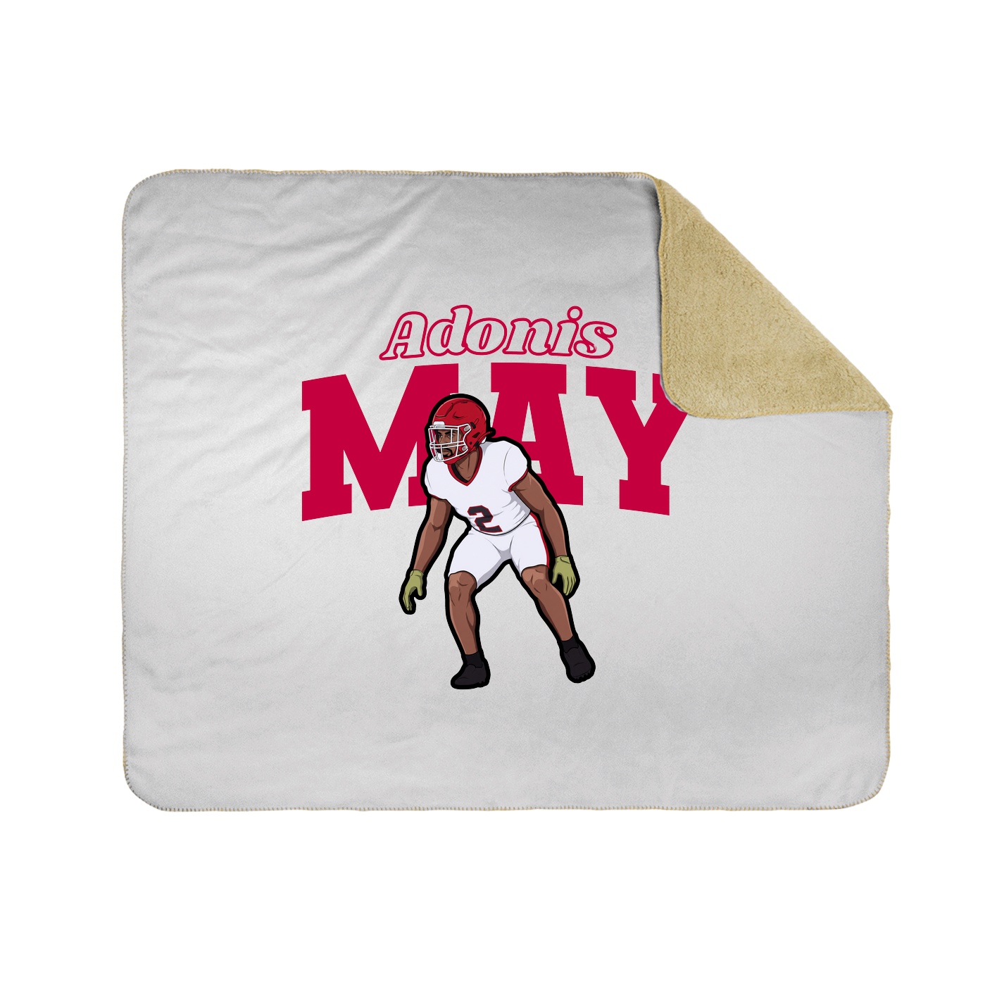 Throw Blanket — Name Arch in White