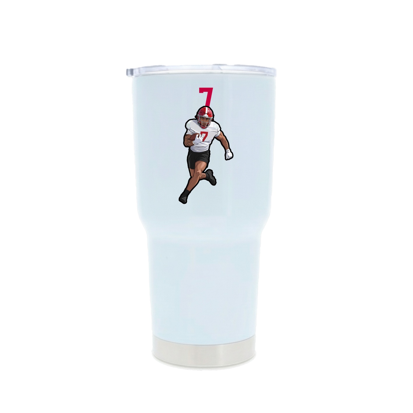 30oz Stainless Steel Tumbler — Number Top in White
