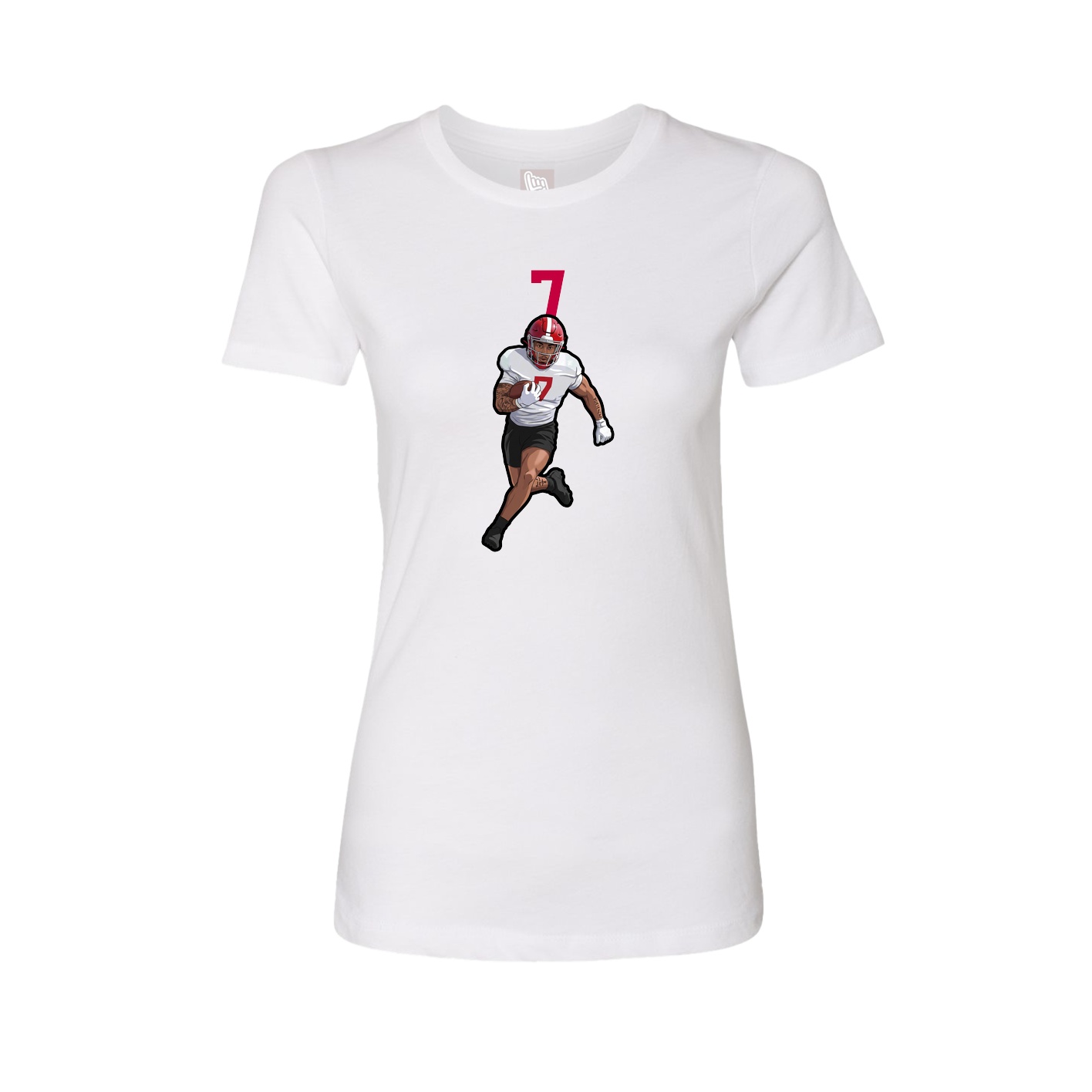 Fitted Women's Tee — Number Top in White