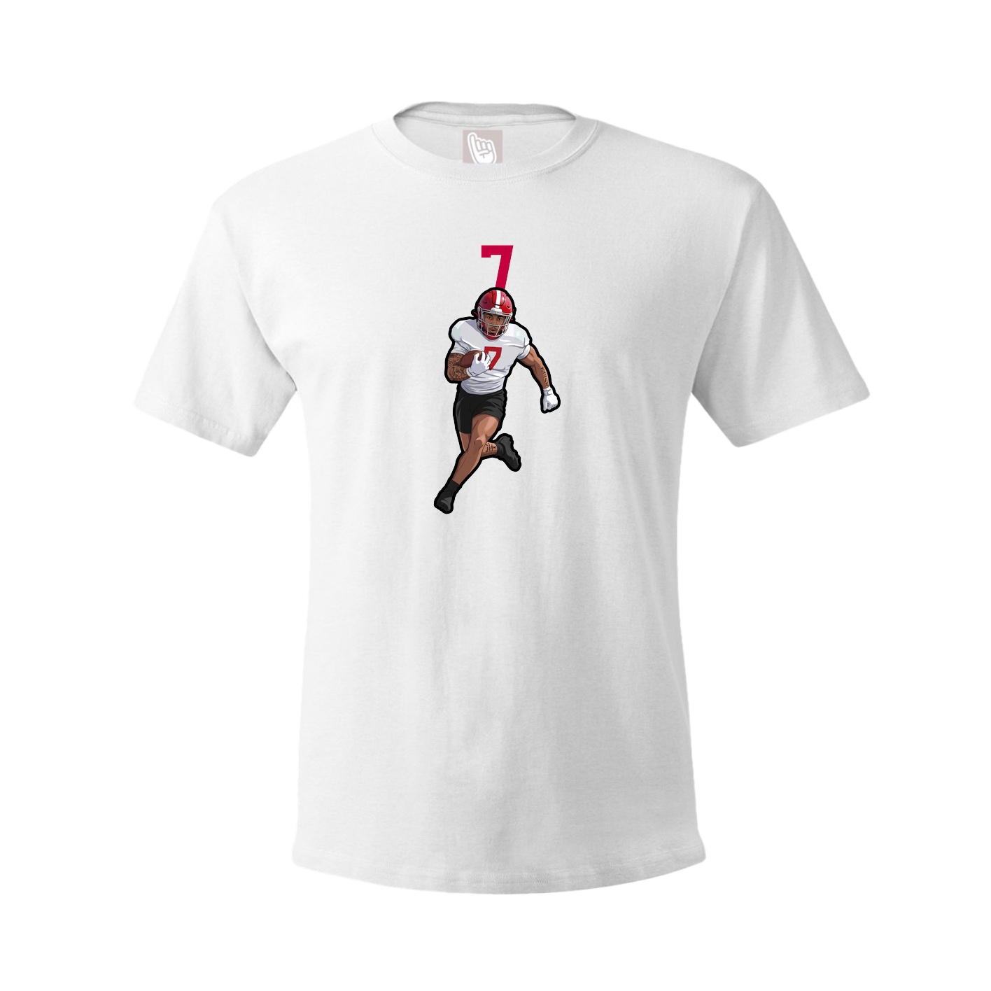 Youth Tee — Number Top in White