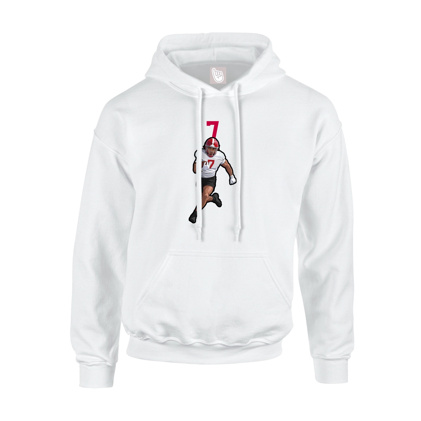 Hoodie — Number Top in White