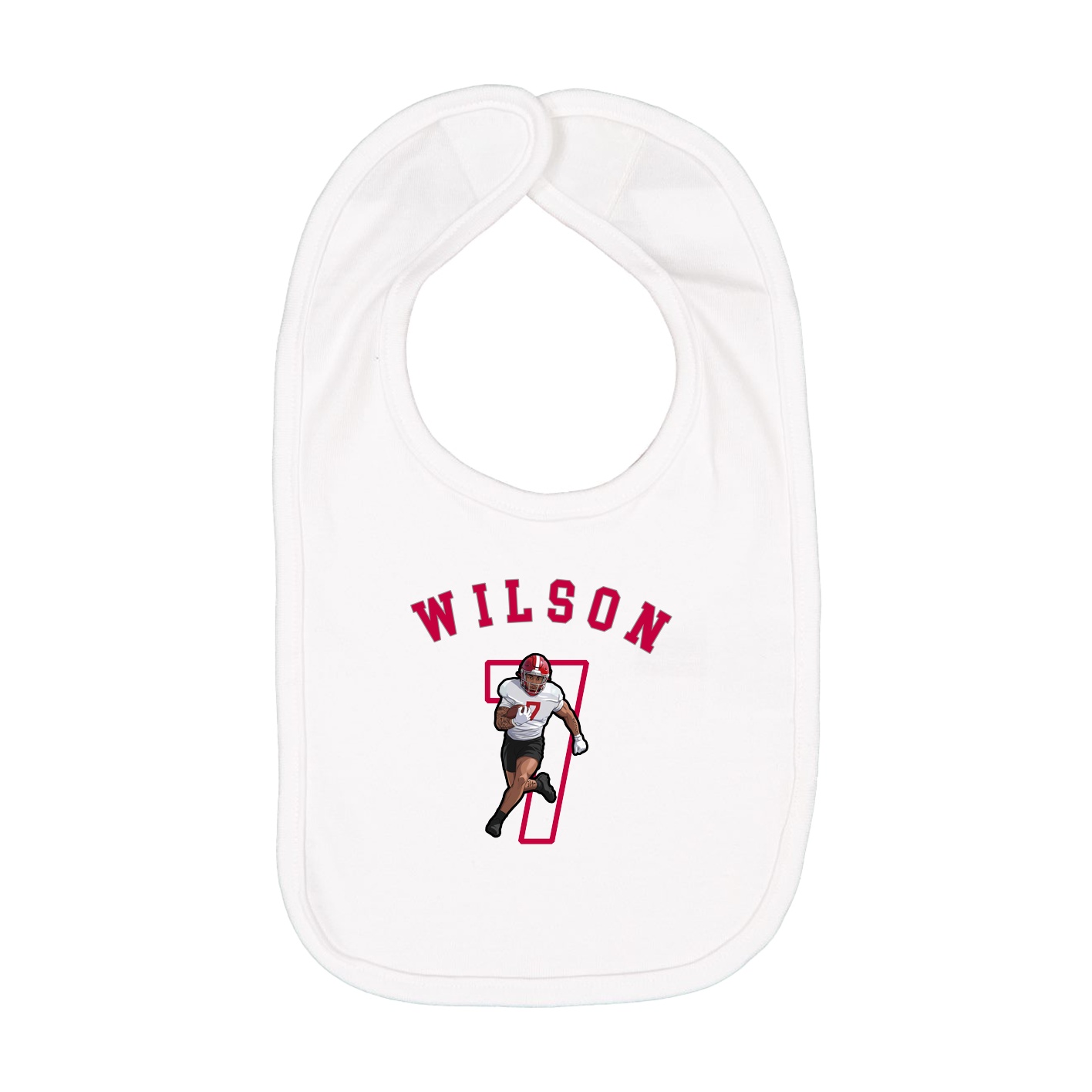 Infant Bib — Shirsey Arch in White