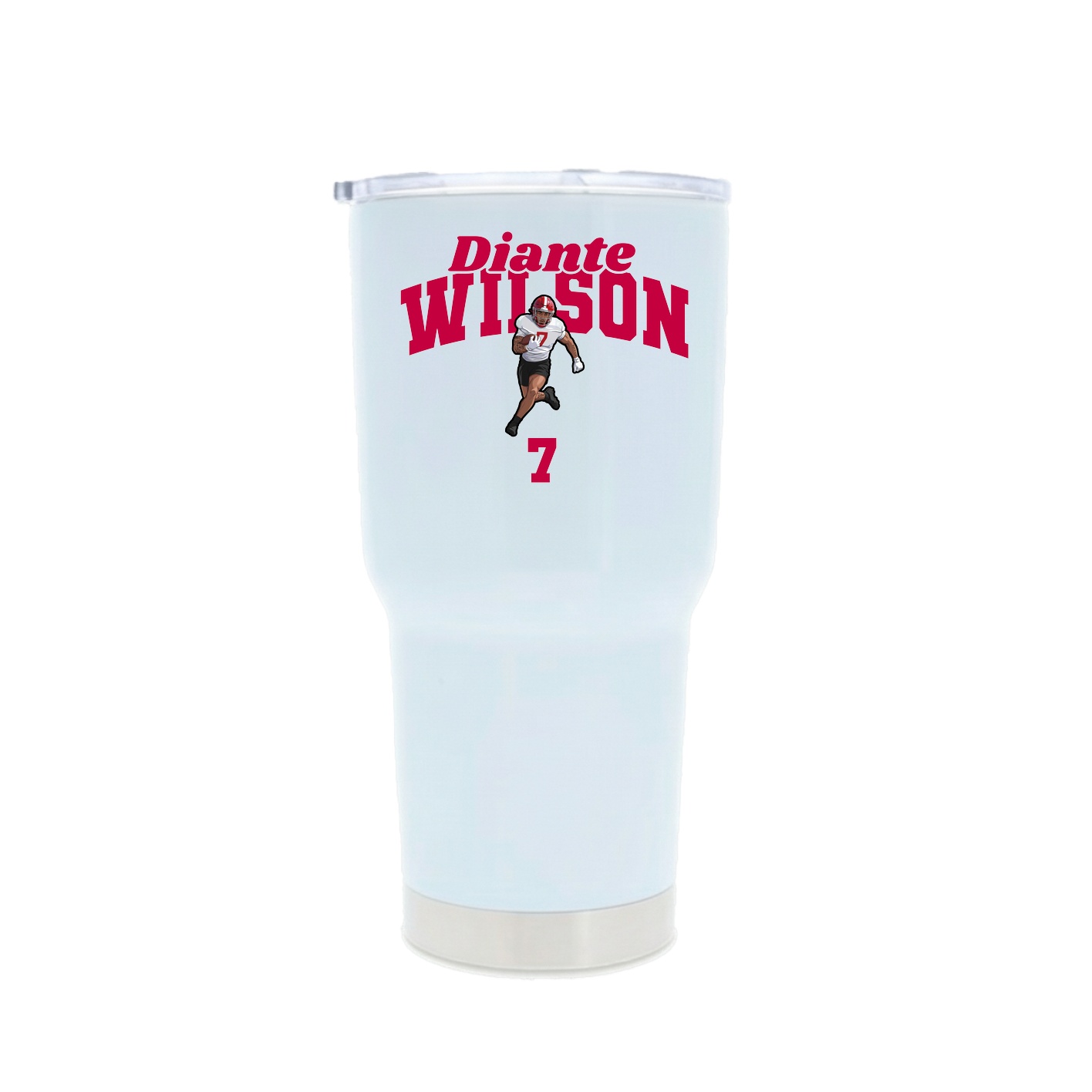 30oz Stainless Steel Tumbler — Signature Arch in White