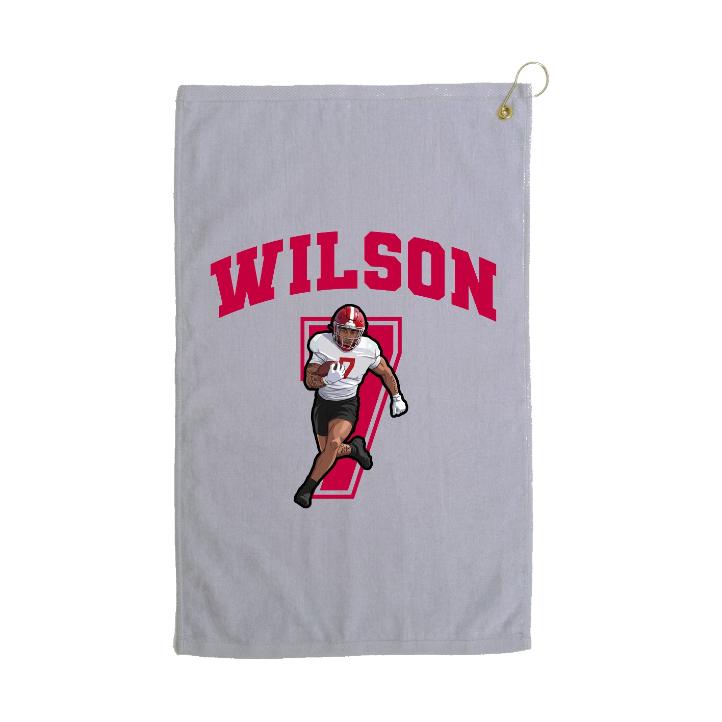 Golf Towel — Number in Grey