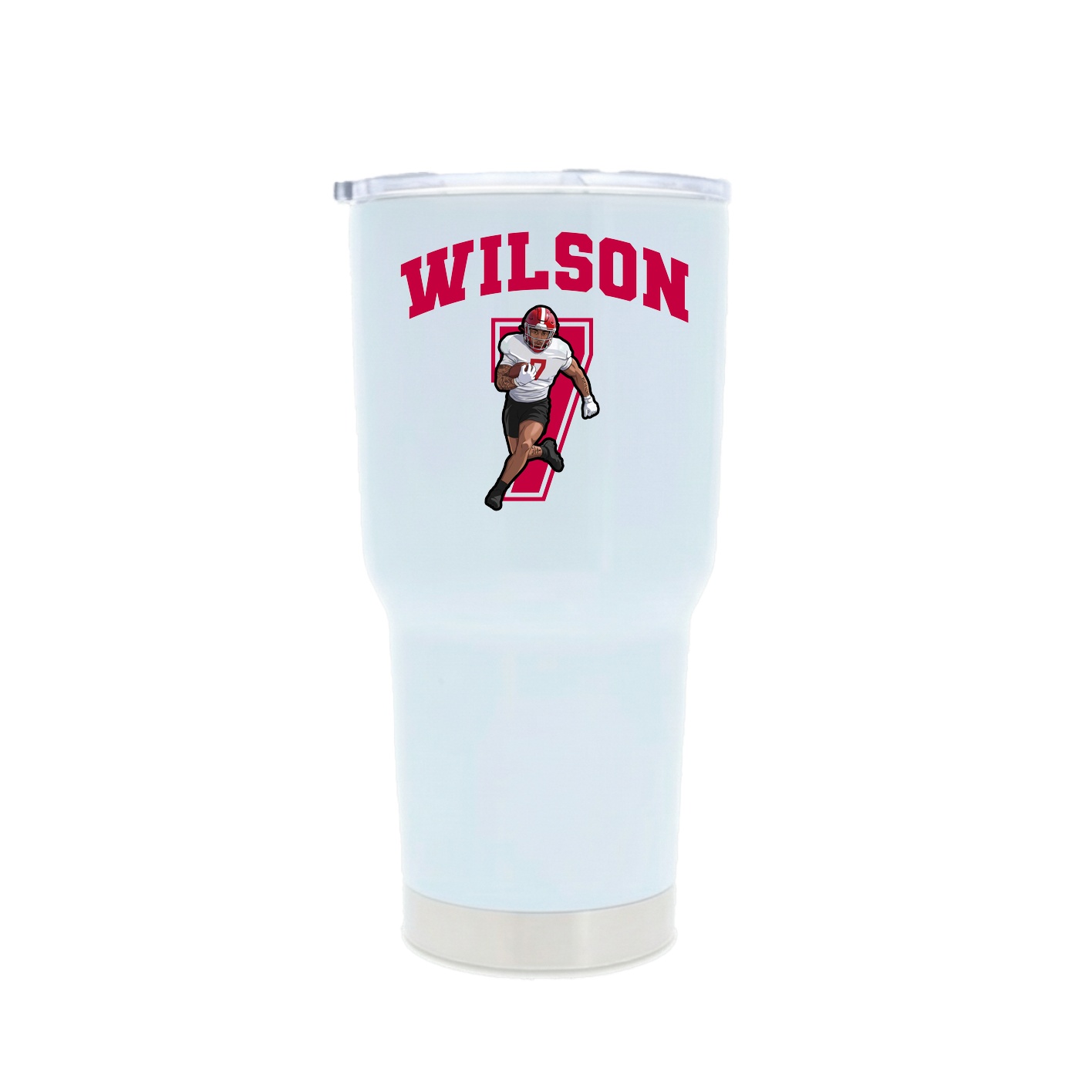 30oz Stainless Steel Tumbler — Number in White