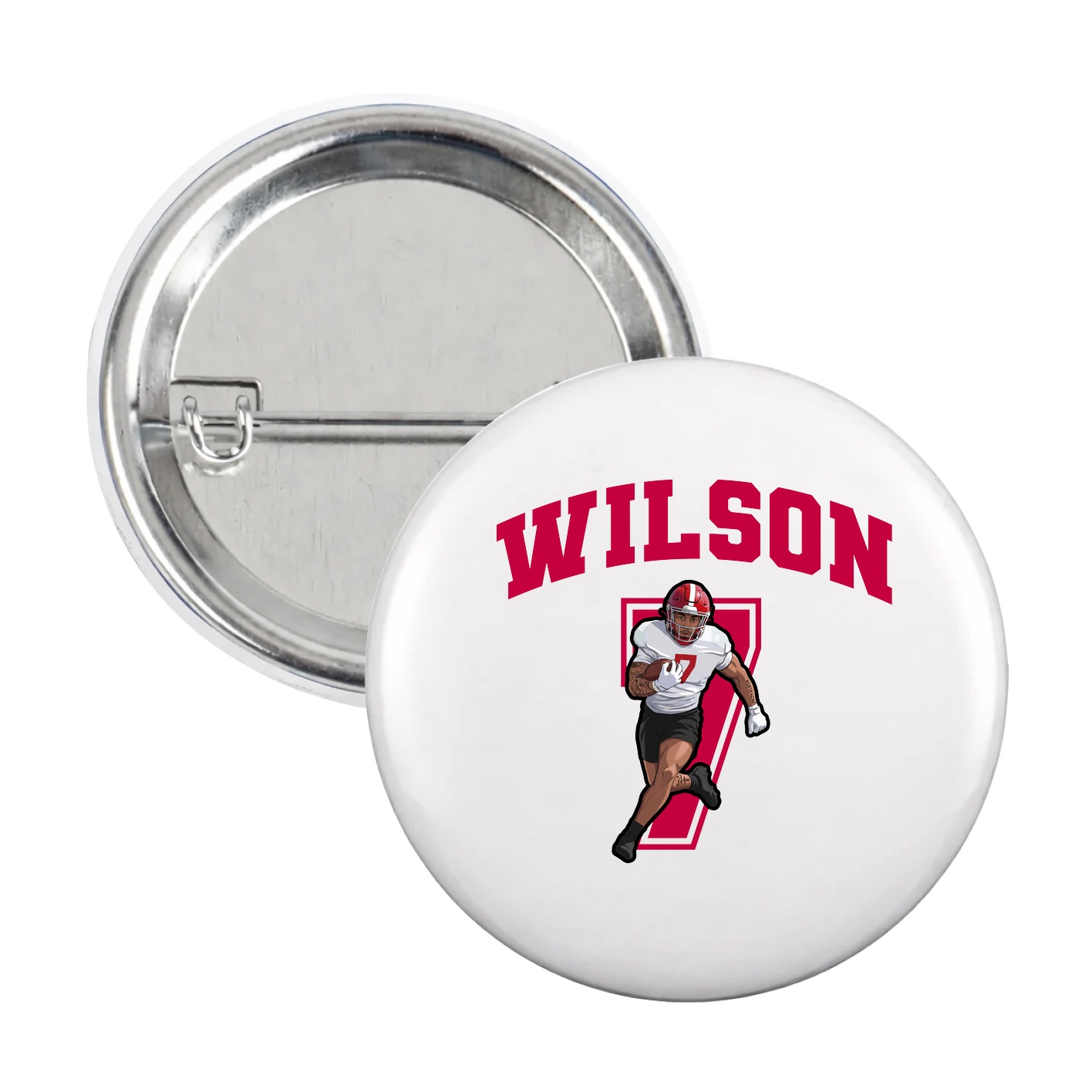 Game Day Button — Number in White