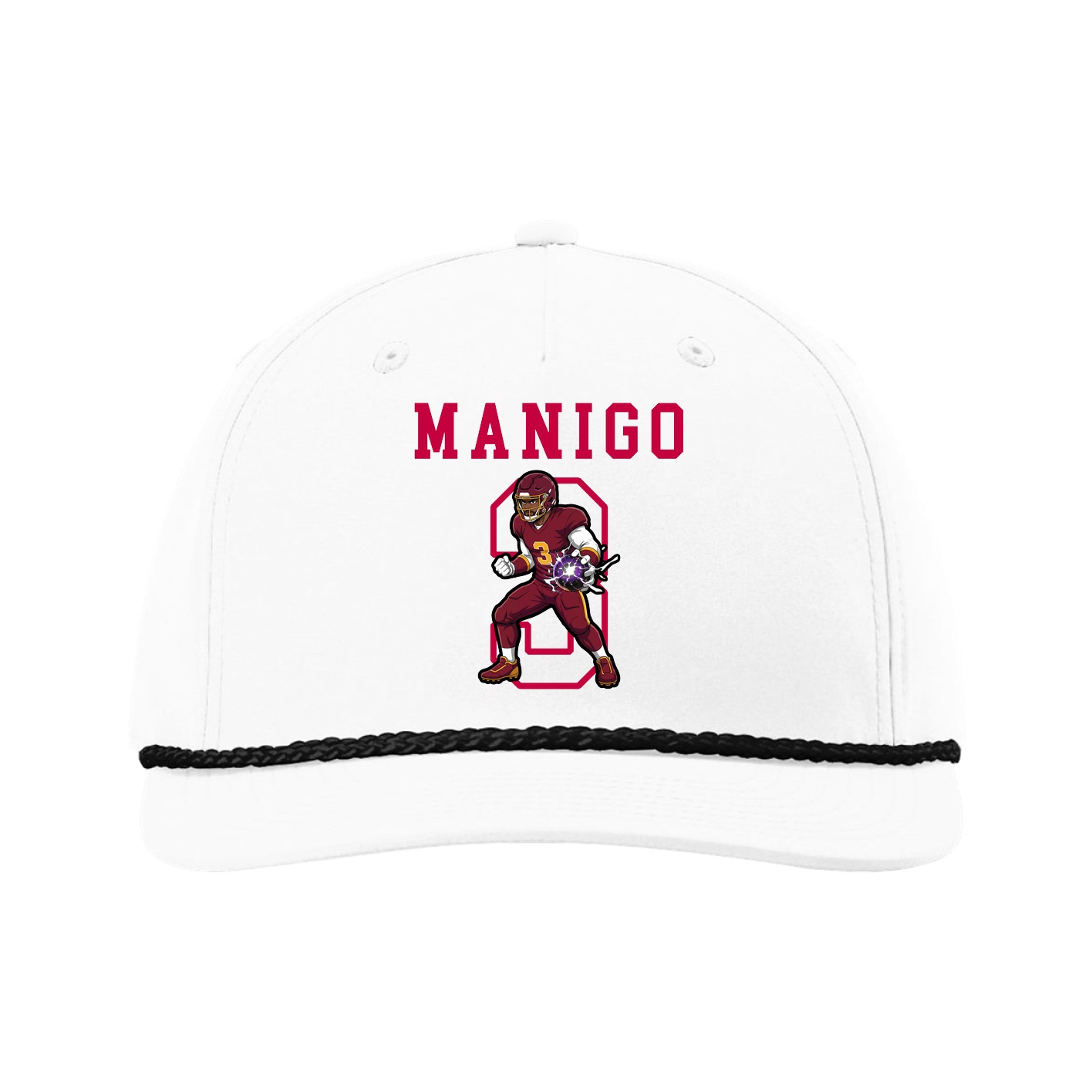 Five-Panel Classic Rope Cap — Shirsey in White