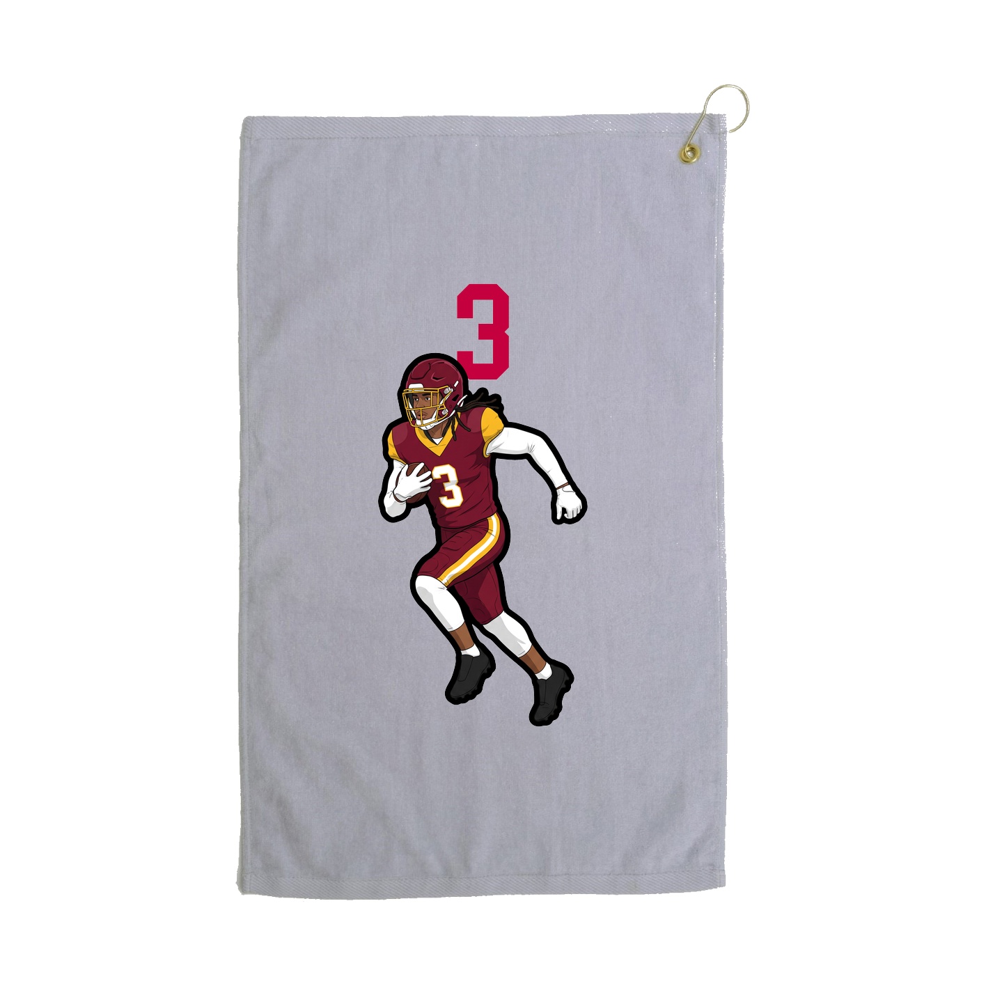Golf Towel — Number Top in Grey