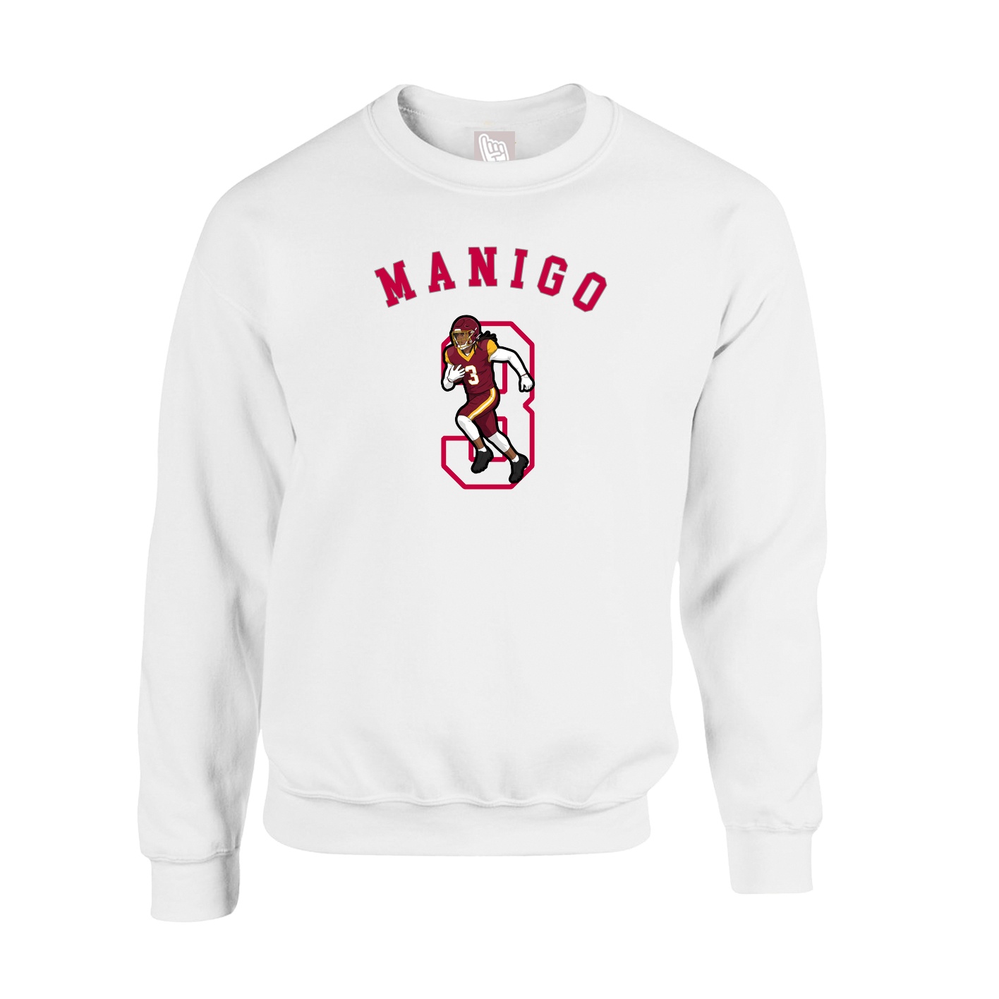 Fleece Crew — Shirsey Arch in White