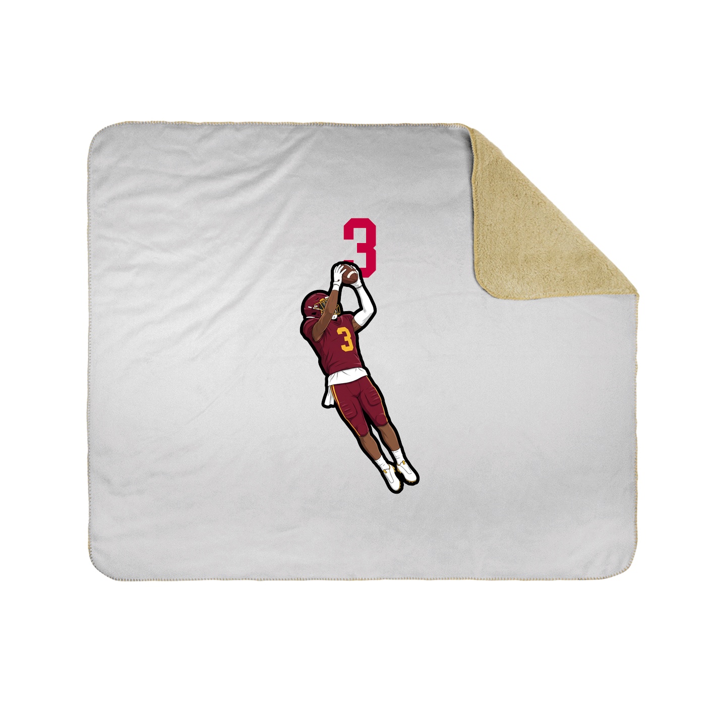 Throw Blanket — Number Top in White