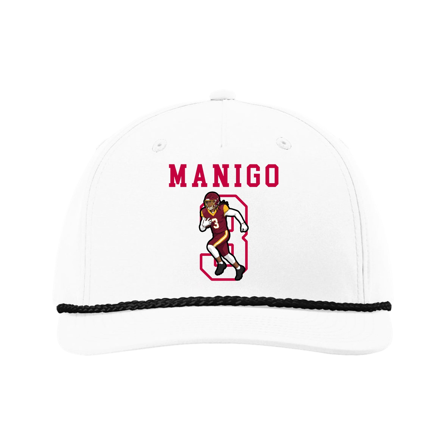 Five-Panel Classic Rope Cap — Shirsey in White