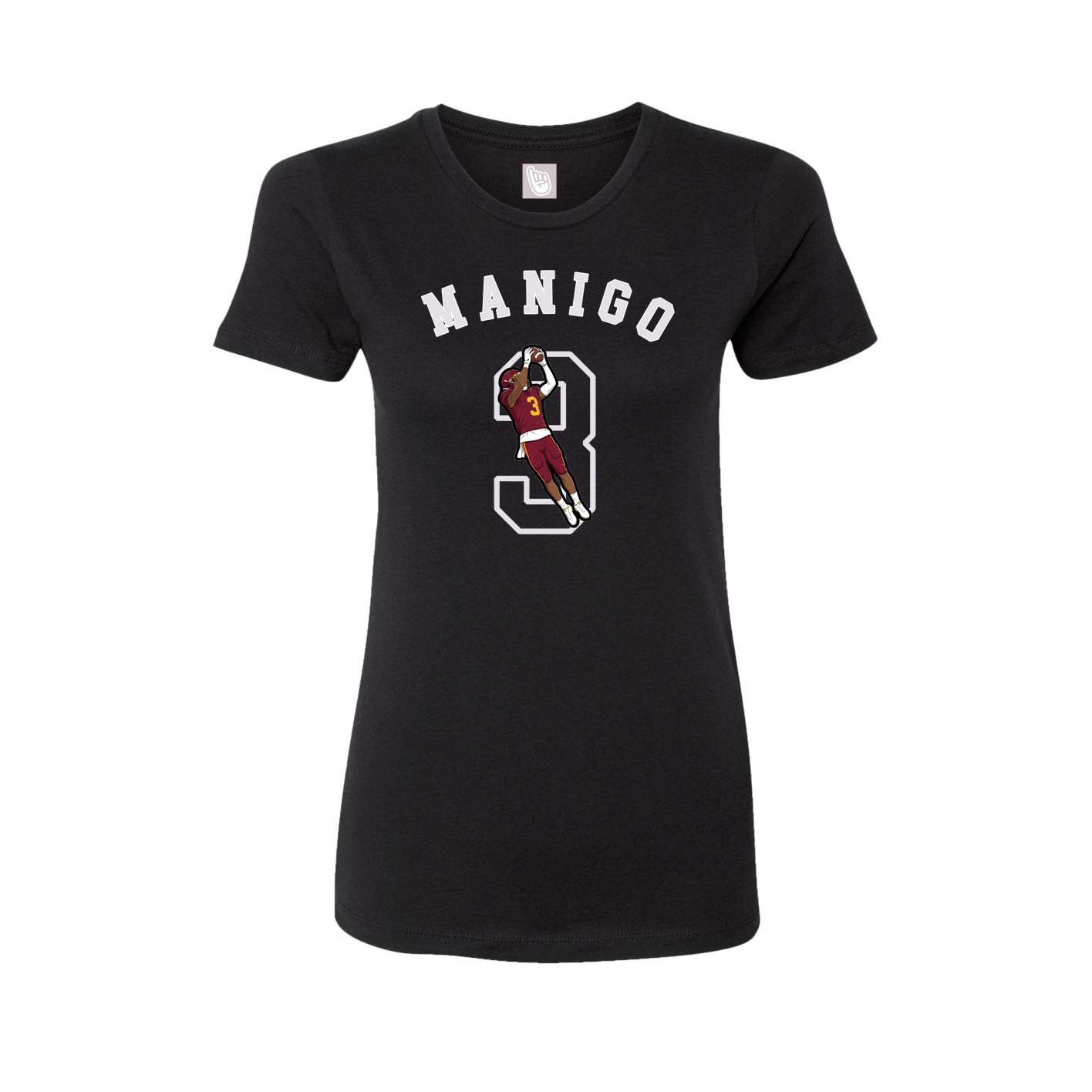 Fitted Women's Tee — Shirsey Arch in Black